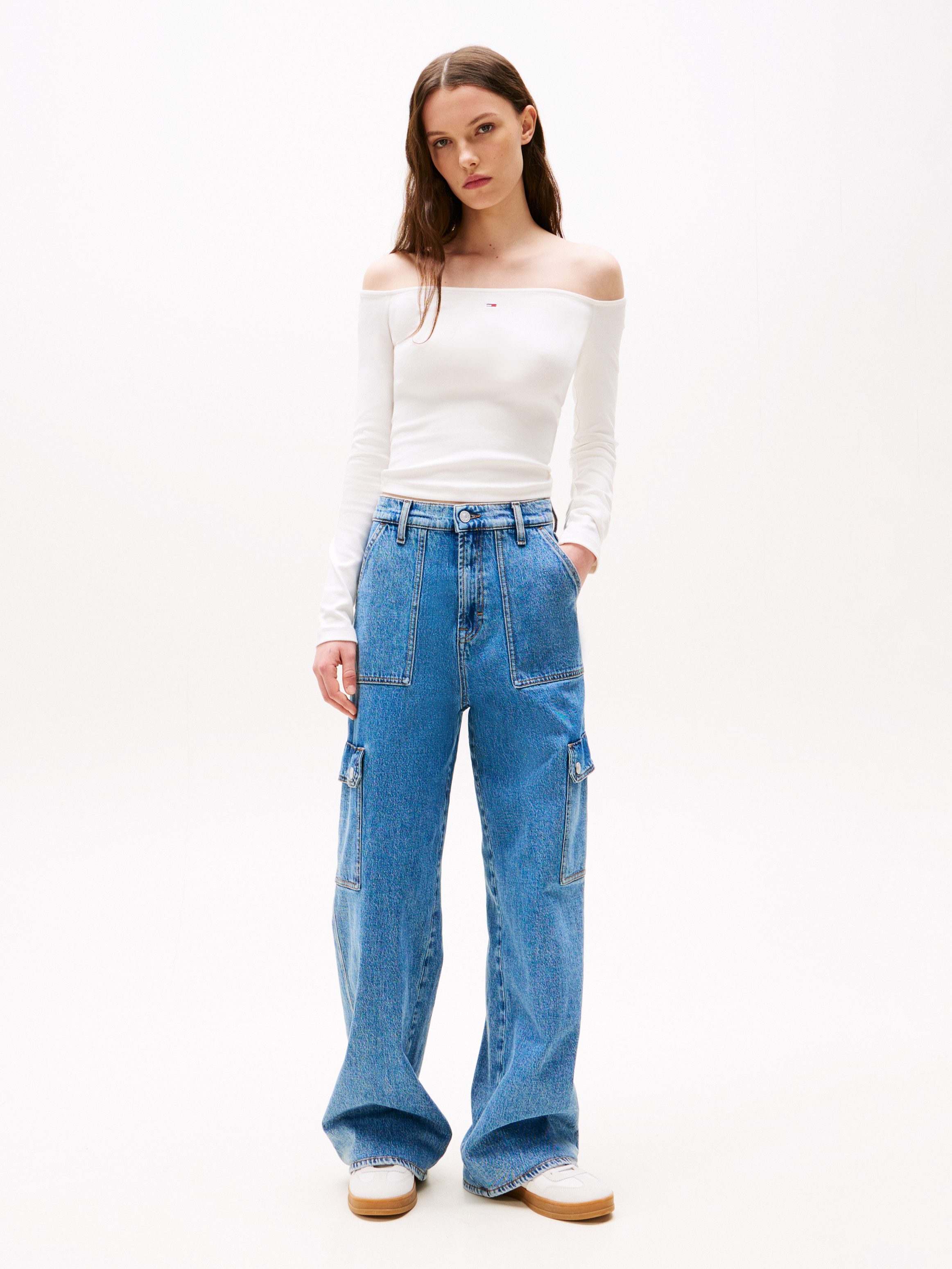 Tommy Jeans Langarmshirt TJW SLIM ESSENTIAL BOAT NECK LS günstig online kaufen