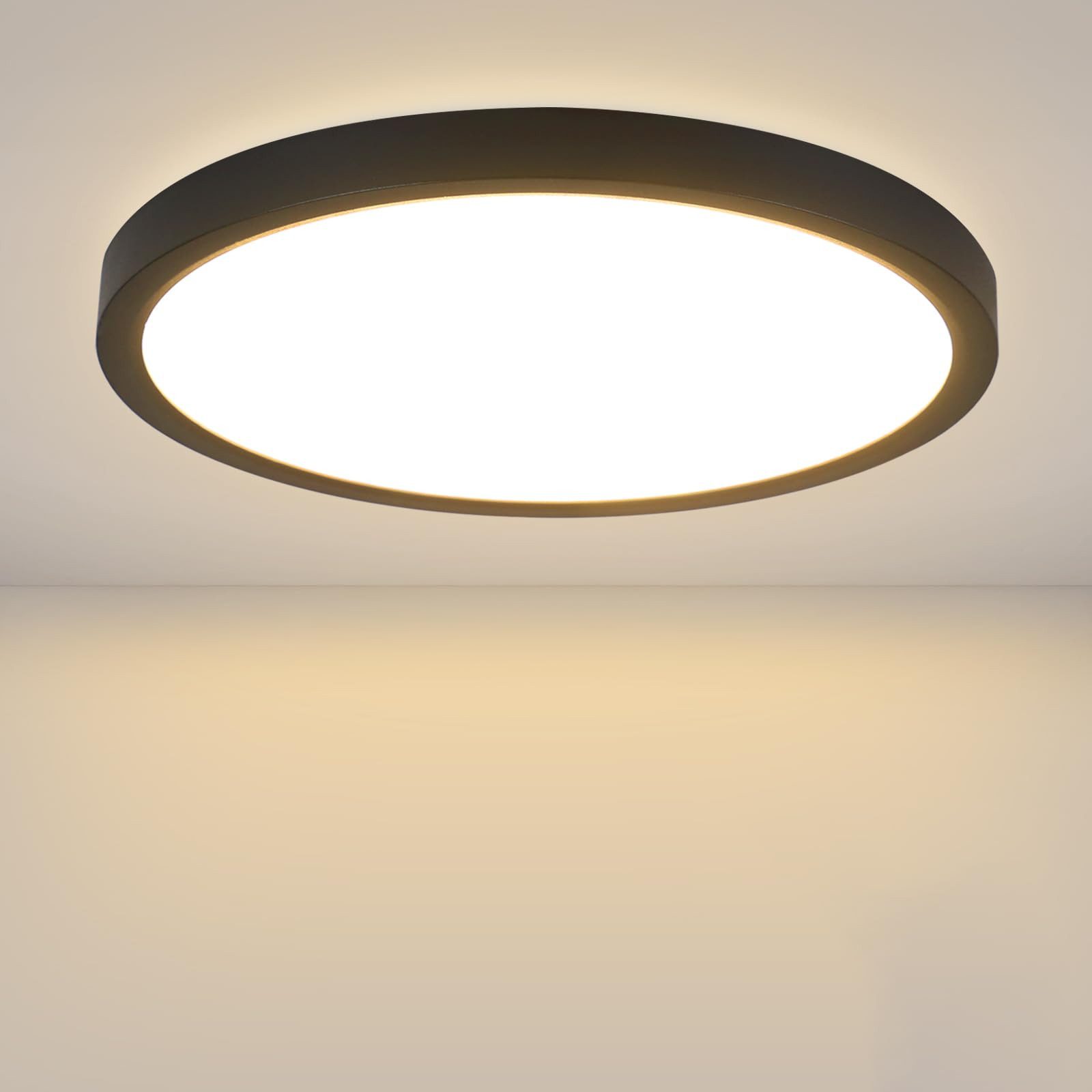 Nettlife LED Panel LED Deckenleuchte Warmweiß Ø22cm, LED fest integriert, Warmweiß, für Küche Flur Schlafzimmer
