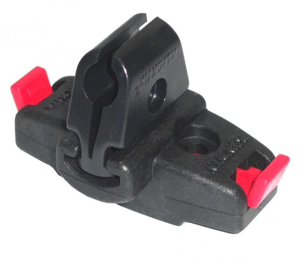 KlickFix Fahrradsattel KLICKfix Satteladapter mit Seilschlosshalter, schwarz, für Seil- und K