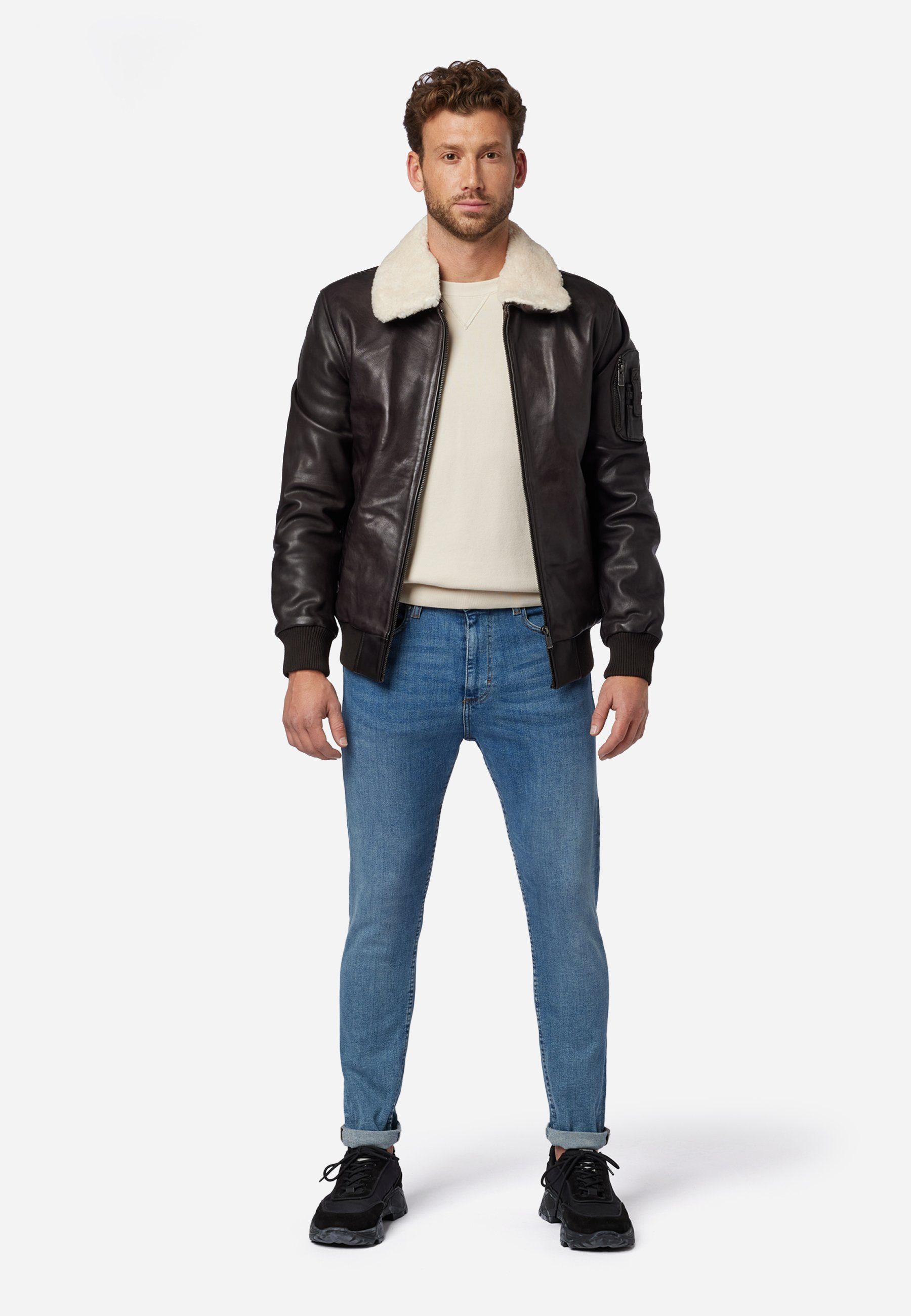 RICANO Lederjacke M-Bomber Lederjacke aus Lamm-Leder günstig online kaufen