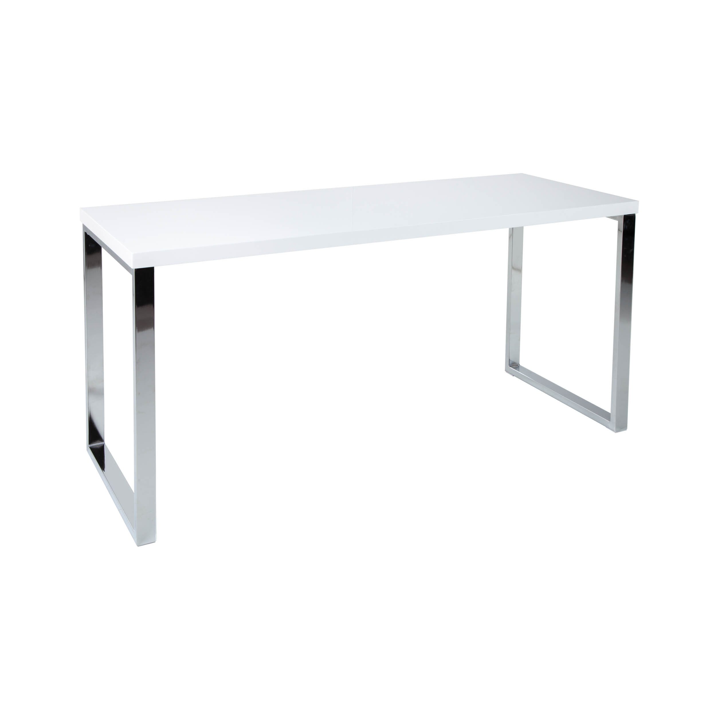 riess-ambiente Schreibtisch WHITE DESK 140cm weiß / silber, Arbeitszimmer · günstig online kaufen