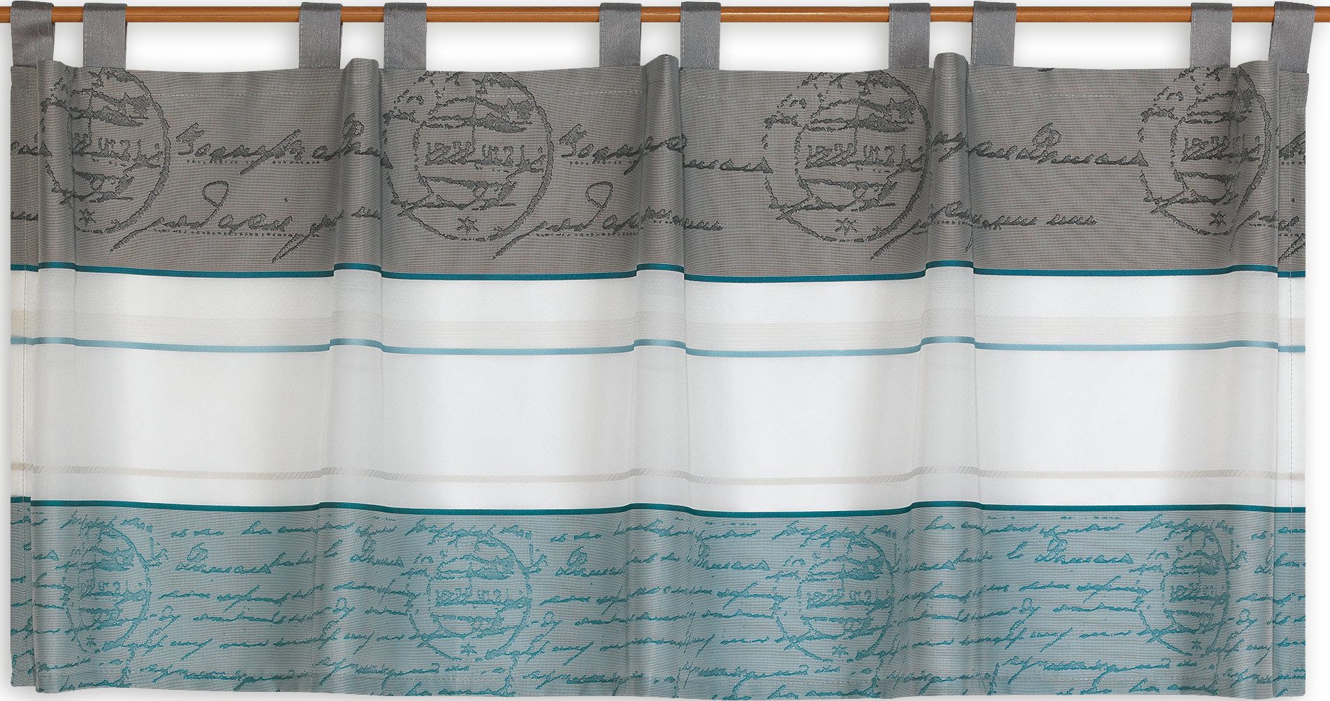 Clever-Kauf-24 Panneaux Design Schlaufenpanneaux, 2288, weiß-petrol-grau, günstig online kaufen