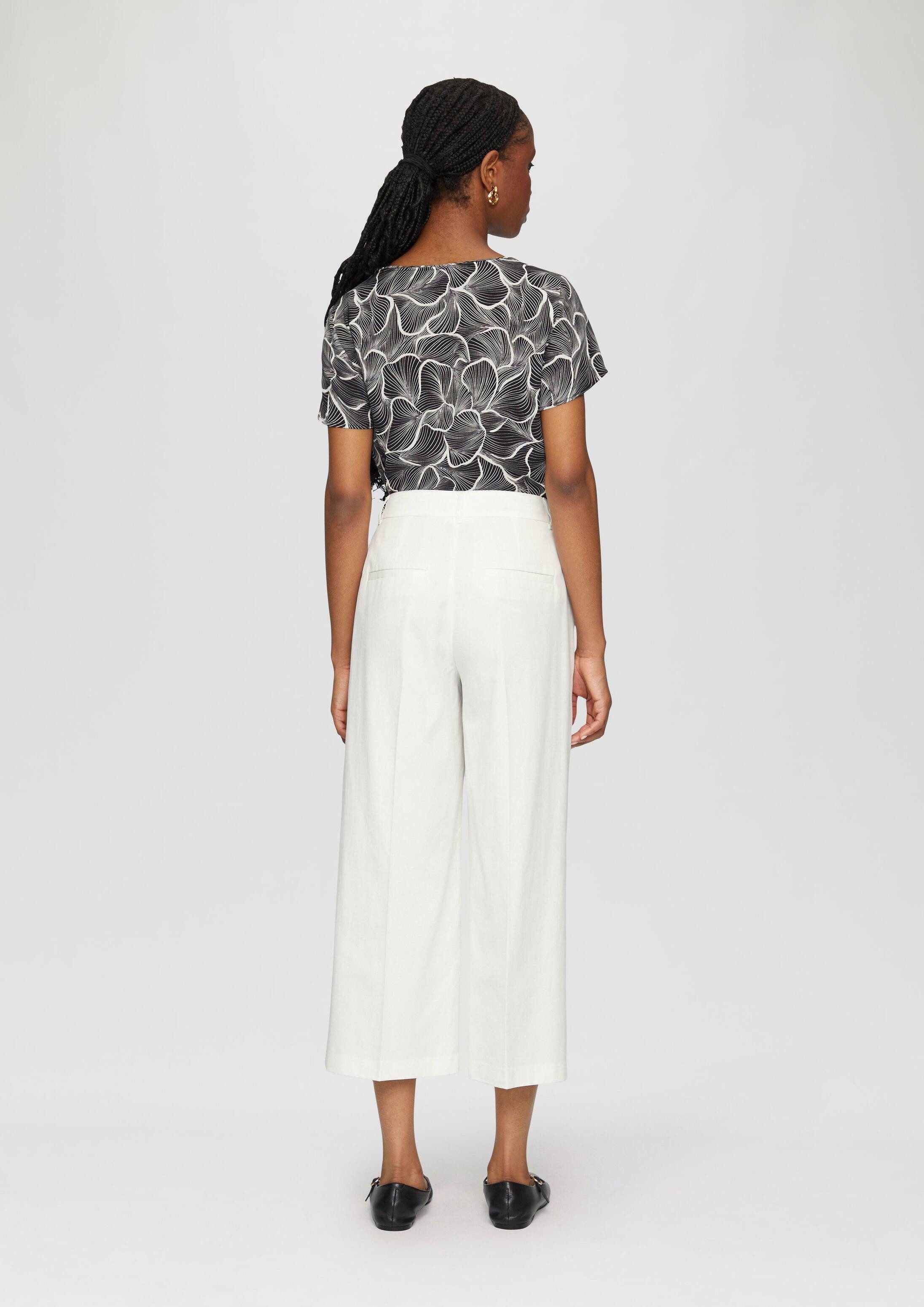 s.Oliver Culotte Hose Regular: Culotte aus Lyocellmix mit Bügelfalte