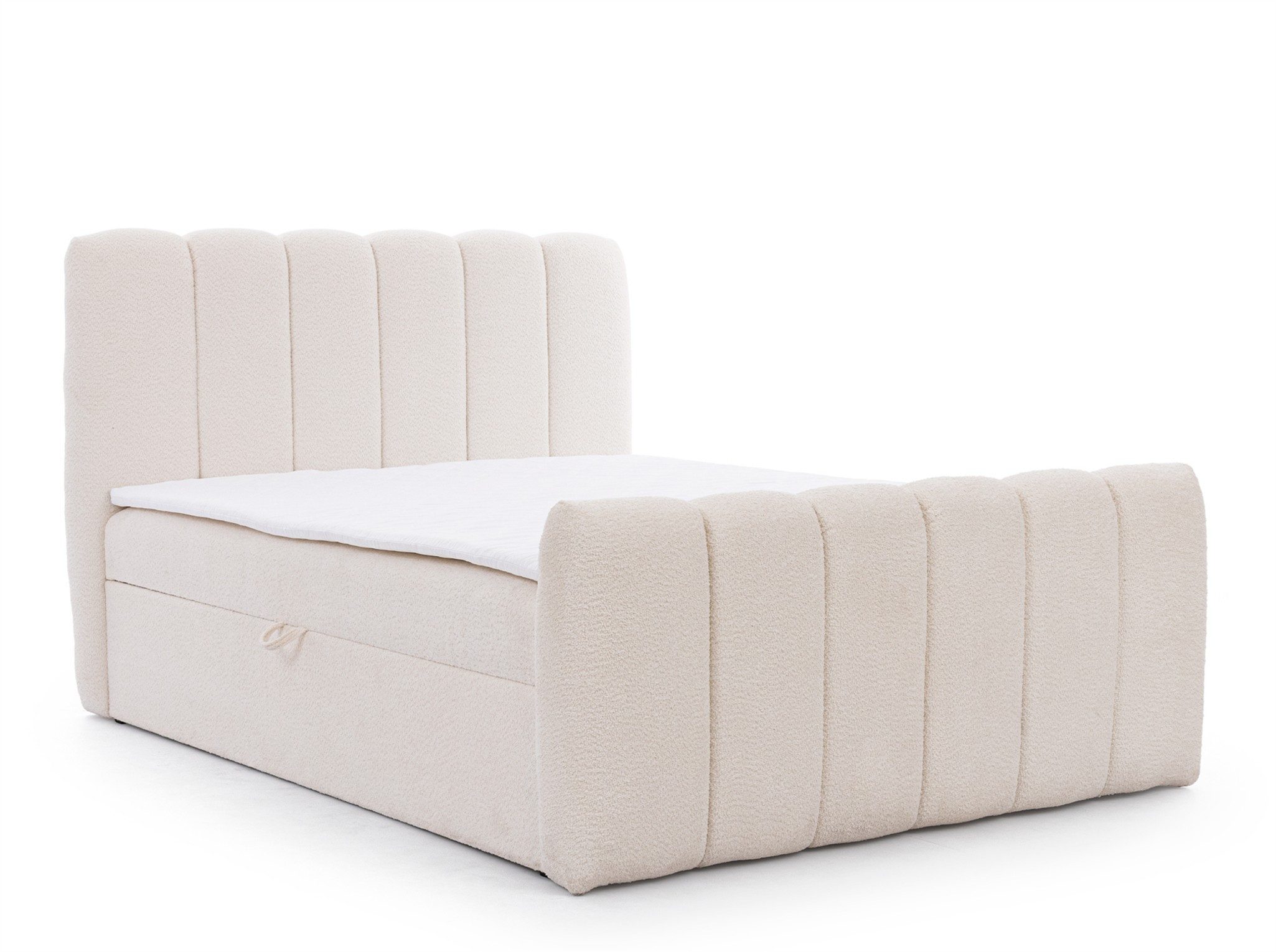 Fun Möbel Boxbett Schlafzimmerbett FUN TIMEO Stoff Catch Me (inkl. Kaltschaum-Topper, inkl. Bonellfederkernmatratze), inkl. 2 x Bettkasten