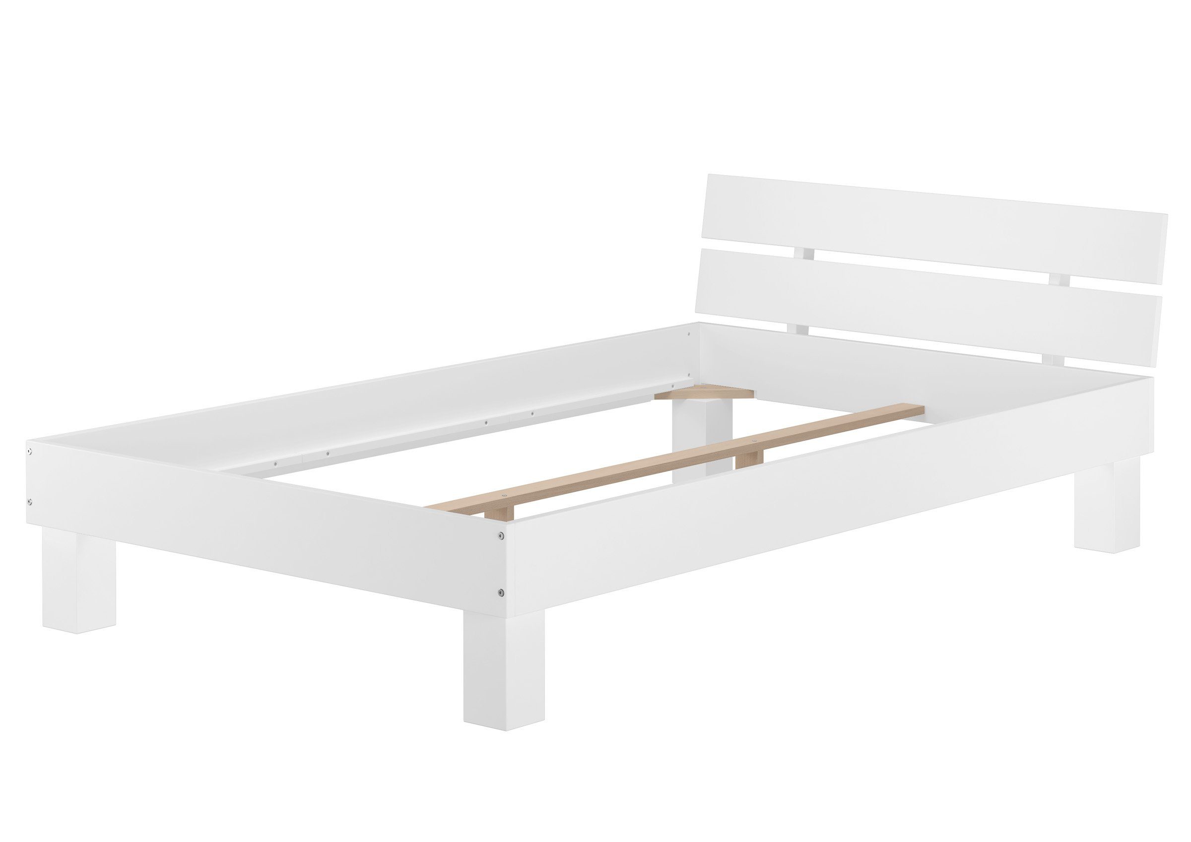 ERST-HOLZ Bett Einzelbett Buche-Bettgestell Weiß Massiv günstig online kaufen