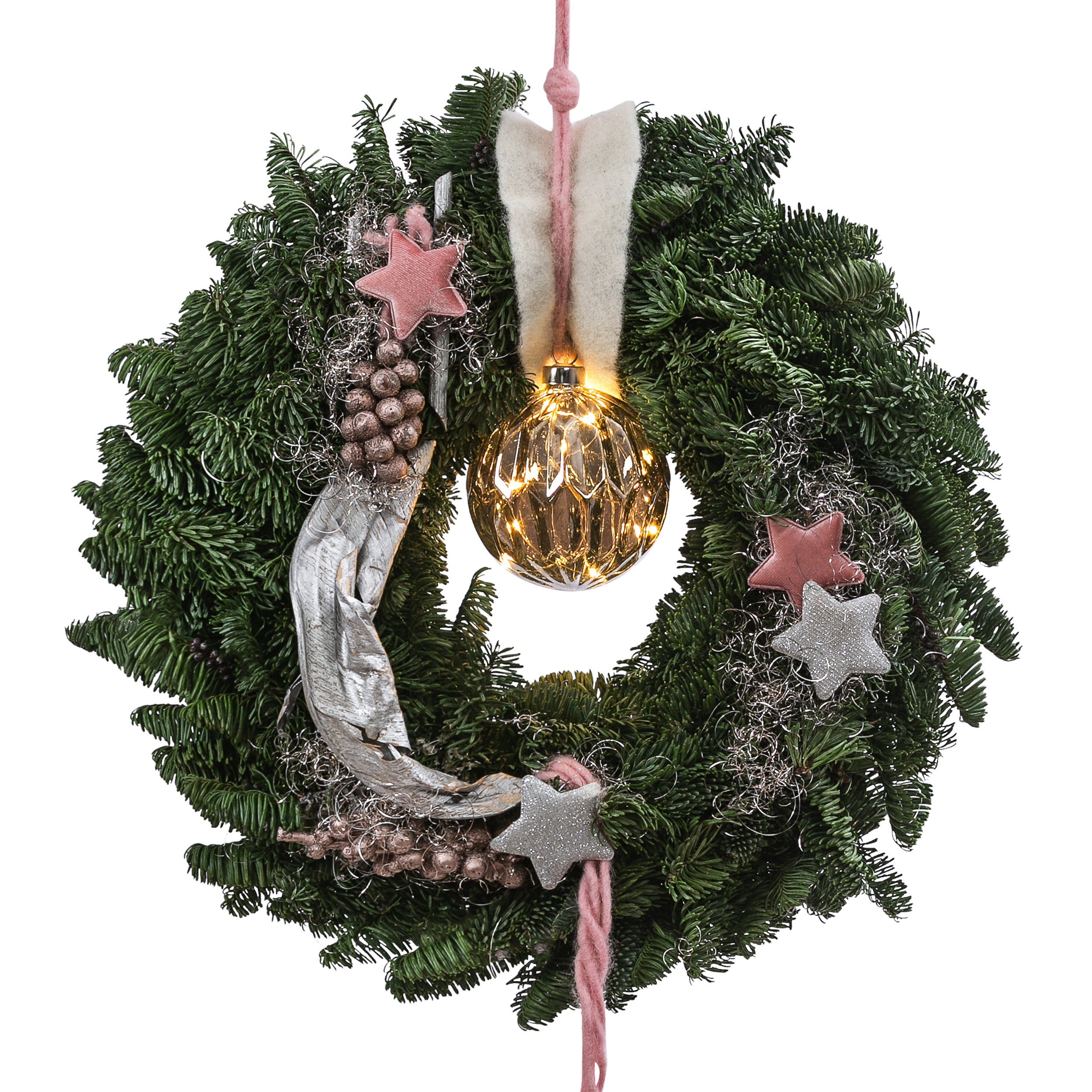 Dehner Dekokranz »Türkranz Rosalie, mit LEDKugel, Ø 24 cm