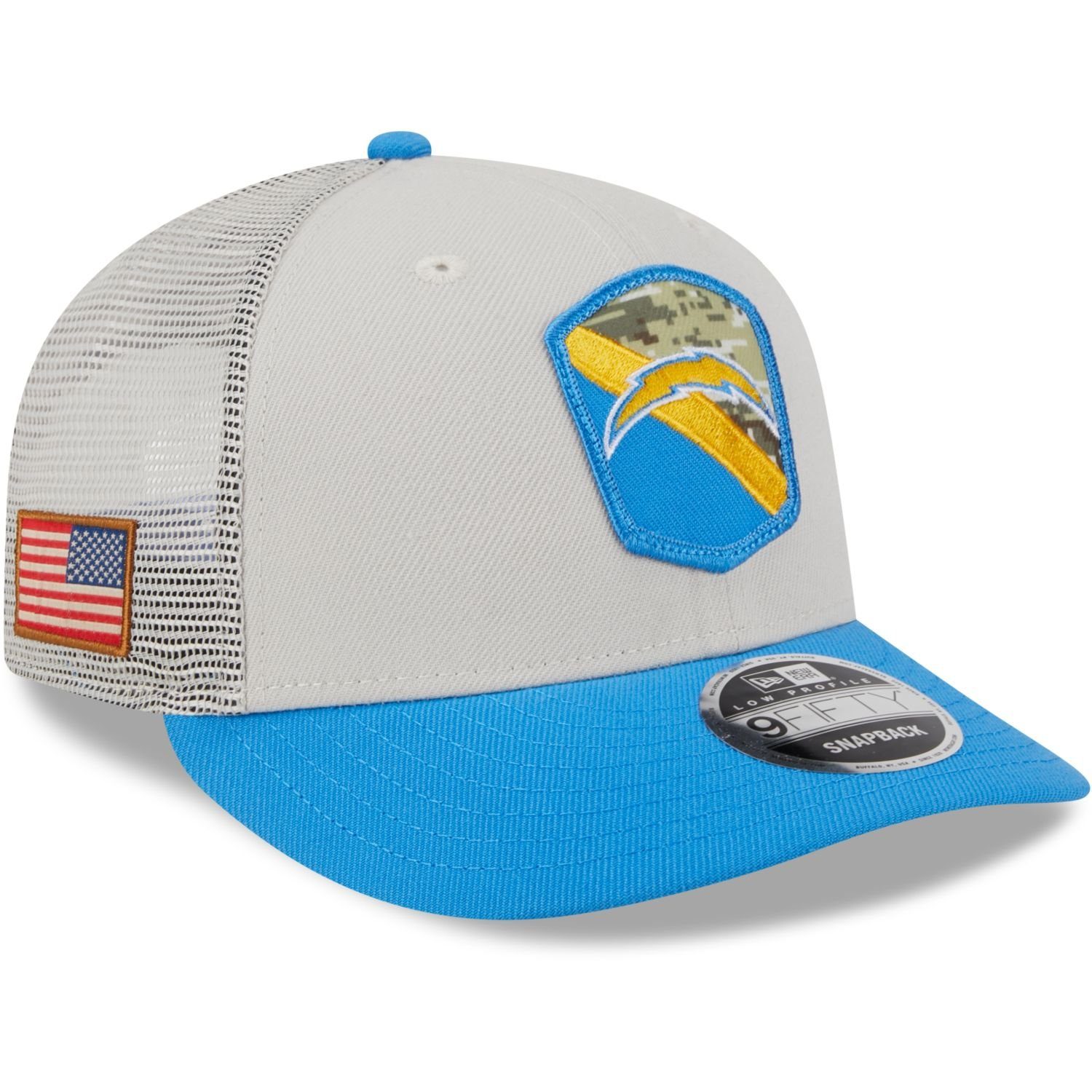 New Era Snapback Cap 9Fifty Low Profile Snap NFL Salute to Service Los Angeles Chargers