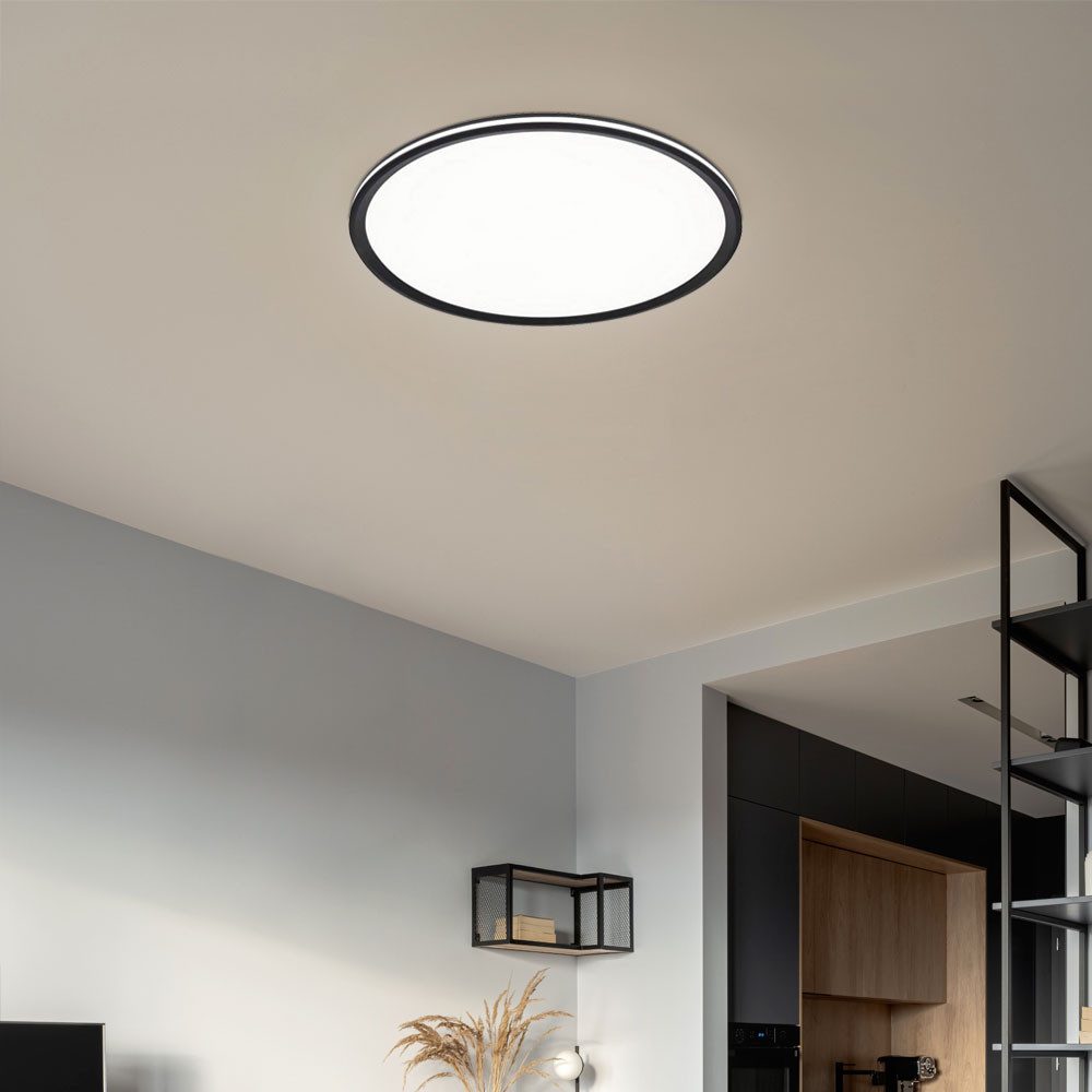 GLOBO LIGHTING LED Deckenleuchte, LED-Leuchtmittel fest verbaut, Deckenleuchte Deckenlampe Wohnzimmerlampe LED Schwarz-matt 3