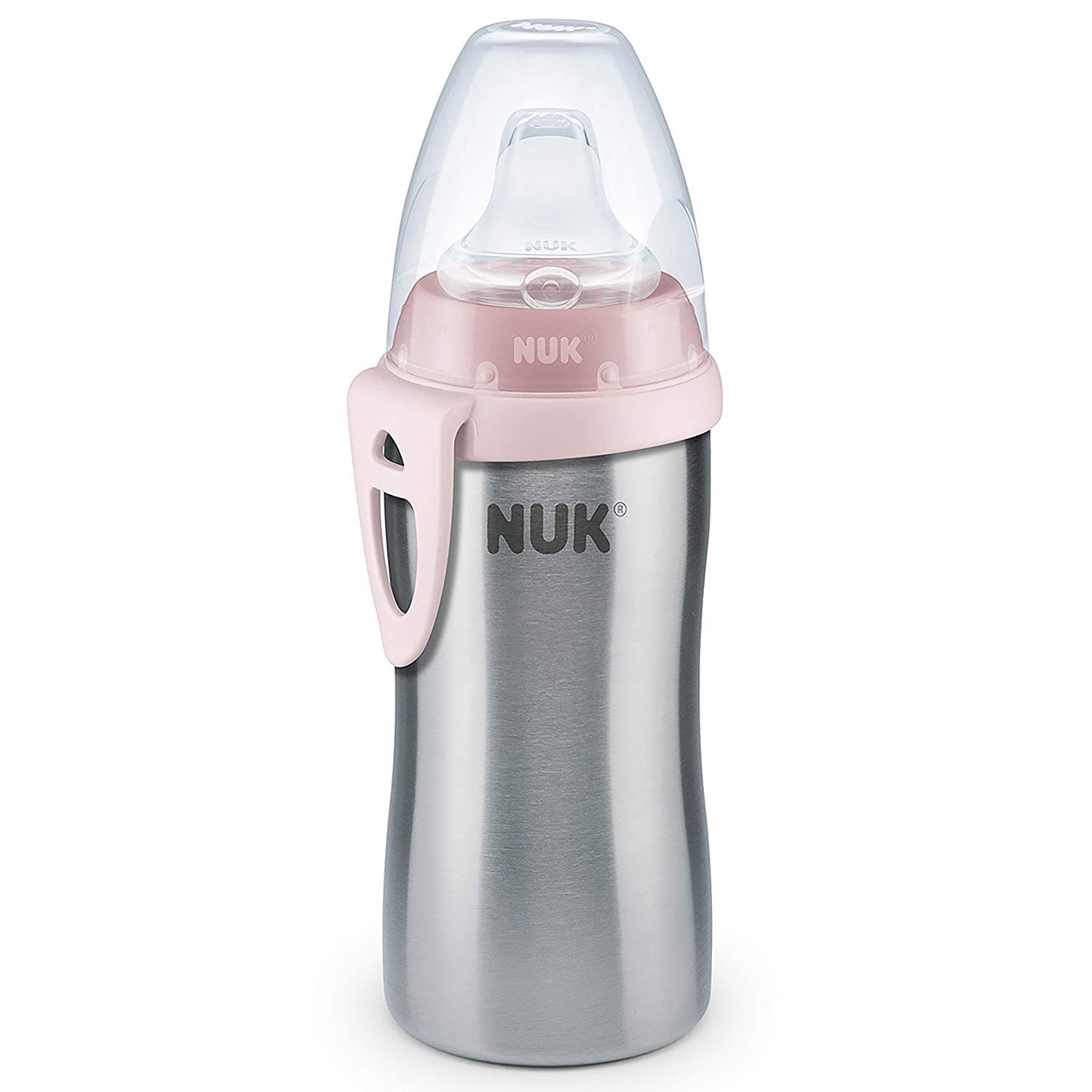 NUK Babyflasche NUK Active Cup Trinklernflasche, Edelstahl 215ml