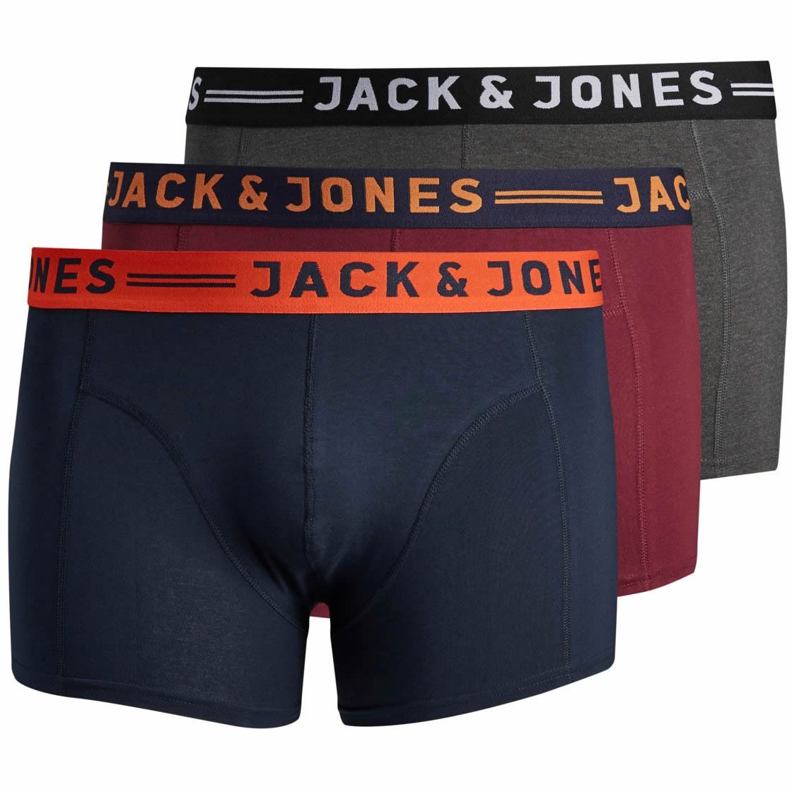Funktionsunterhose Jack and Jones Herren Unterhosen - Baumwolle - 3 PACK Übergrößen