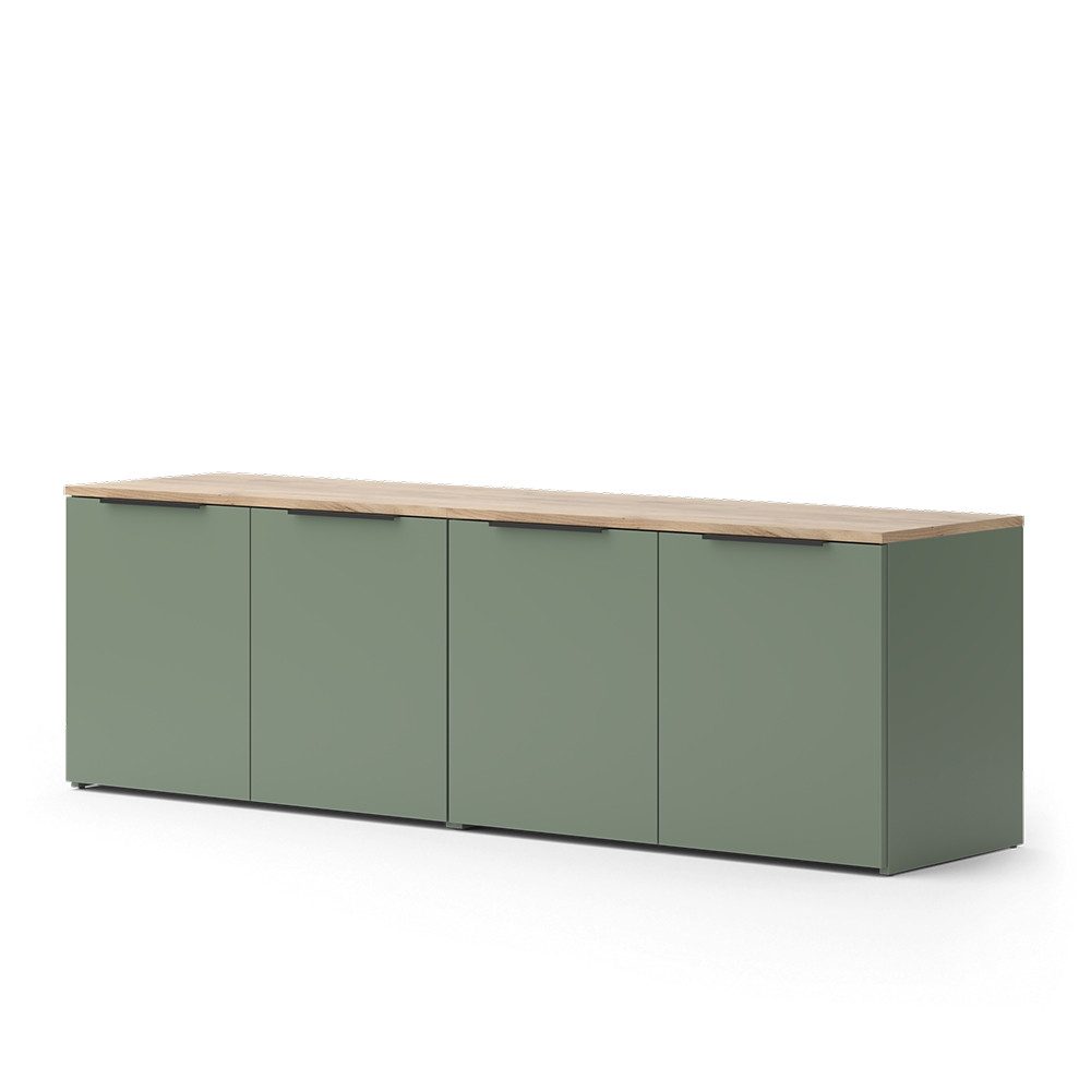 Vicco Wohnwand Wido, Grün/Sonoma, 2 Teile günstig online kaufen