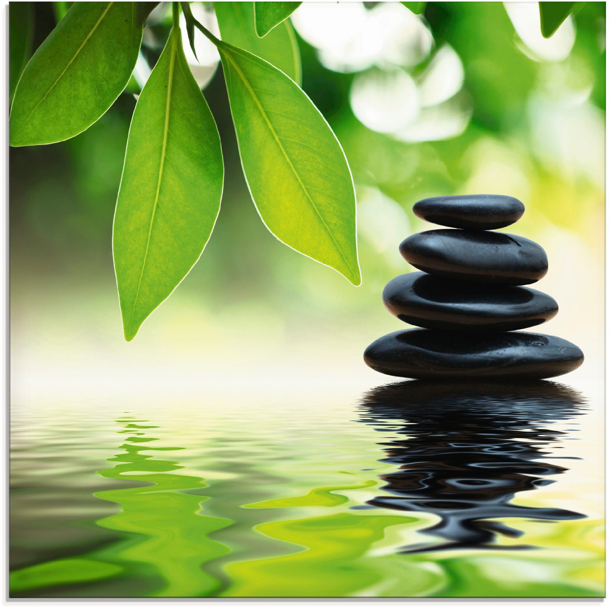 auf St), in Artland verschiedenen Größen Zen Zen Steinpyramide (1 Glasbild Wasseroberfläche,