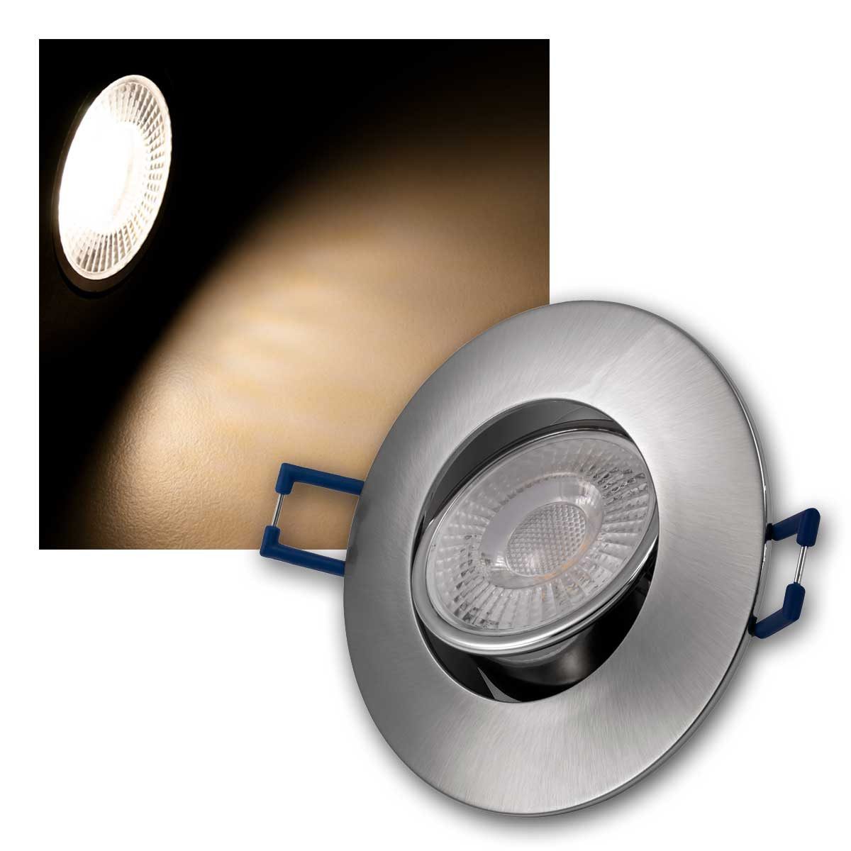 McShine LED Deckenspot LED Einbauleuchte EL-313D silb 4,5W 450lm step-dim, warmweiß