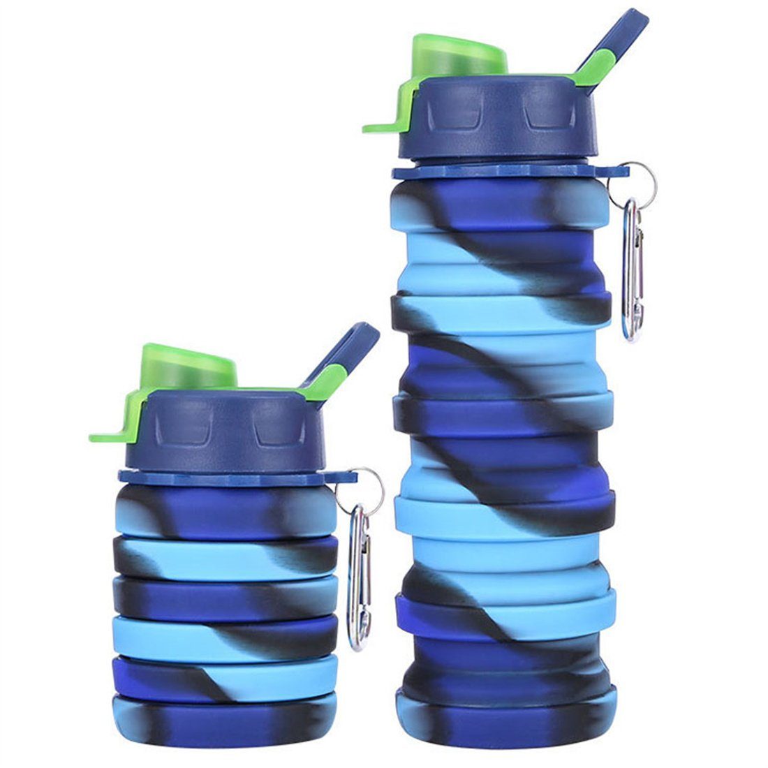 tragbare Wasserflasche DÖRÖY 500ml Faltbarer Trinkflasche Outdoor Sportbecher, kalte
