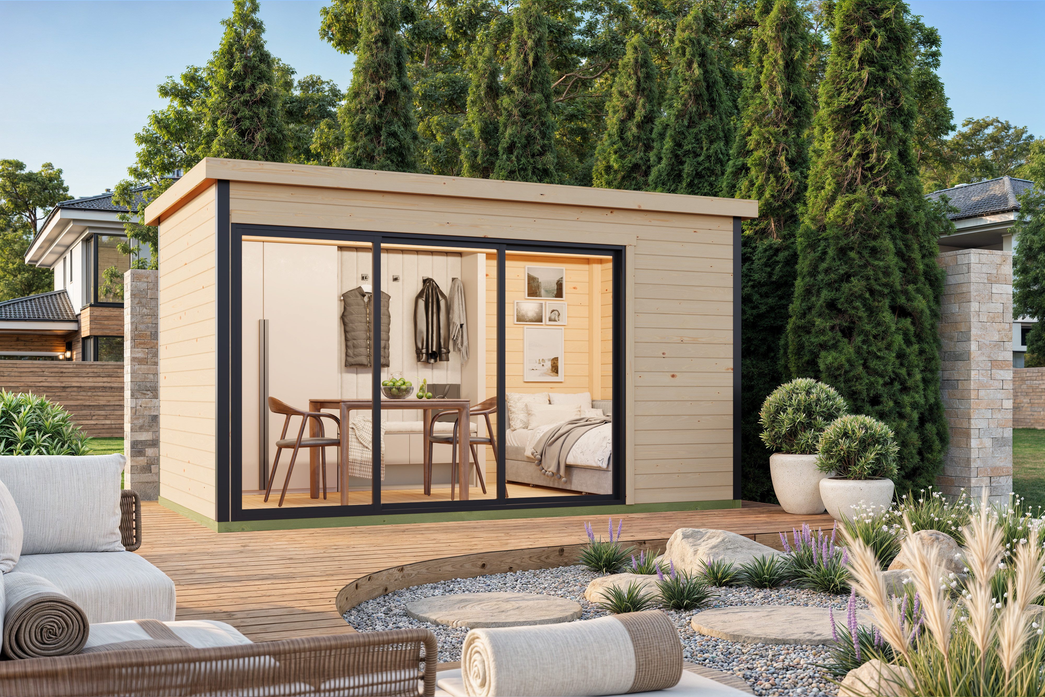 Nordic Holz Gartenhaus AUSTIN 4, BxT: 439,6x259,6 cm