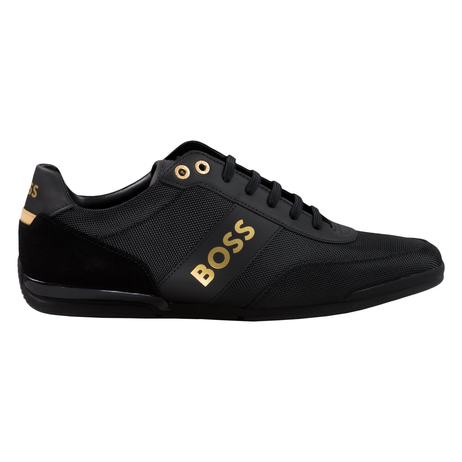 Zapatillas BOSS Saturn Low Para Hombre | Ante Y Piel Sintética, Cordones, Forro Interior, Estilo Casual Elegante