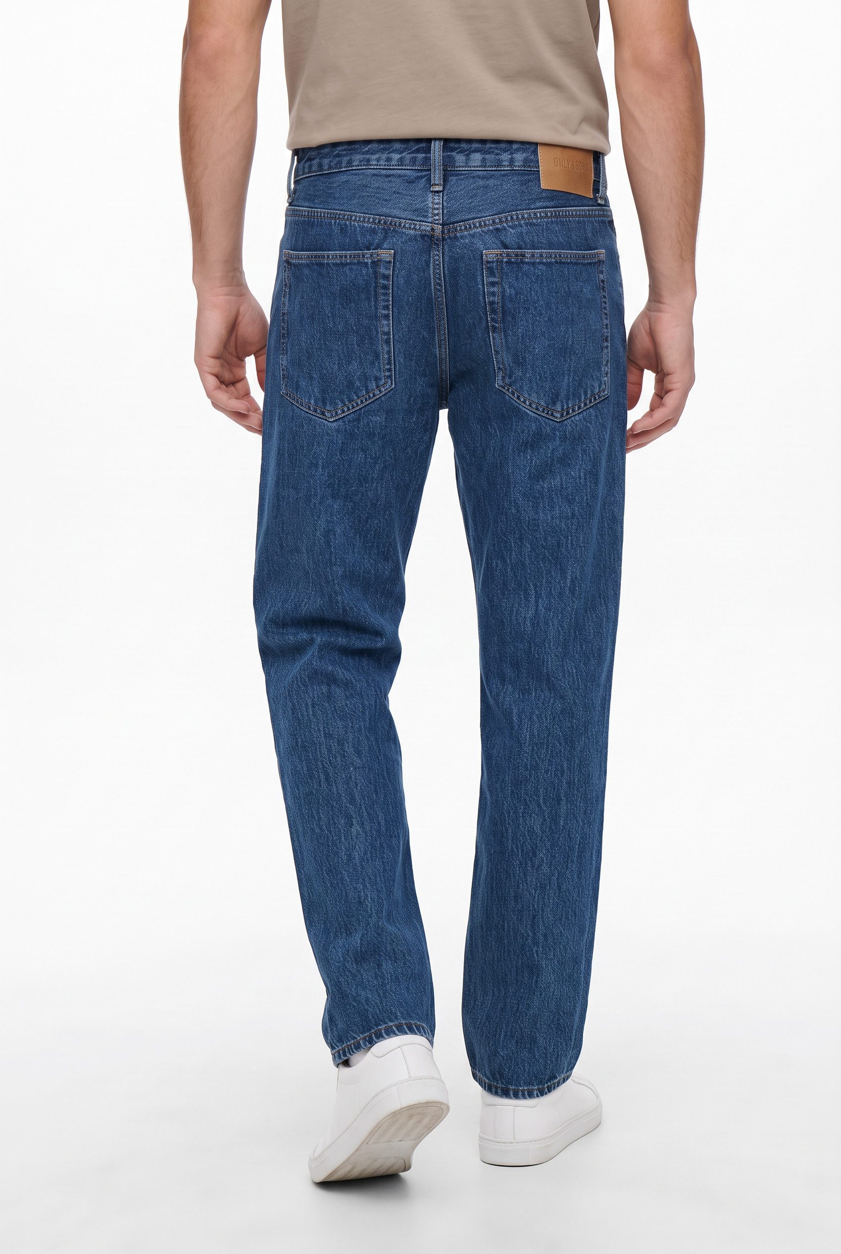 ONLY & SONS Straight-Jeans ONSEDGE STRAIGHT DNM Baumwolle, straight fit – Bild 2 von 5