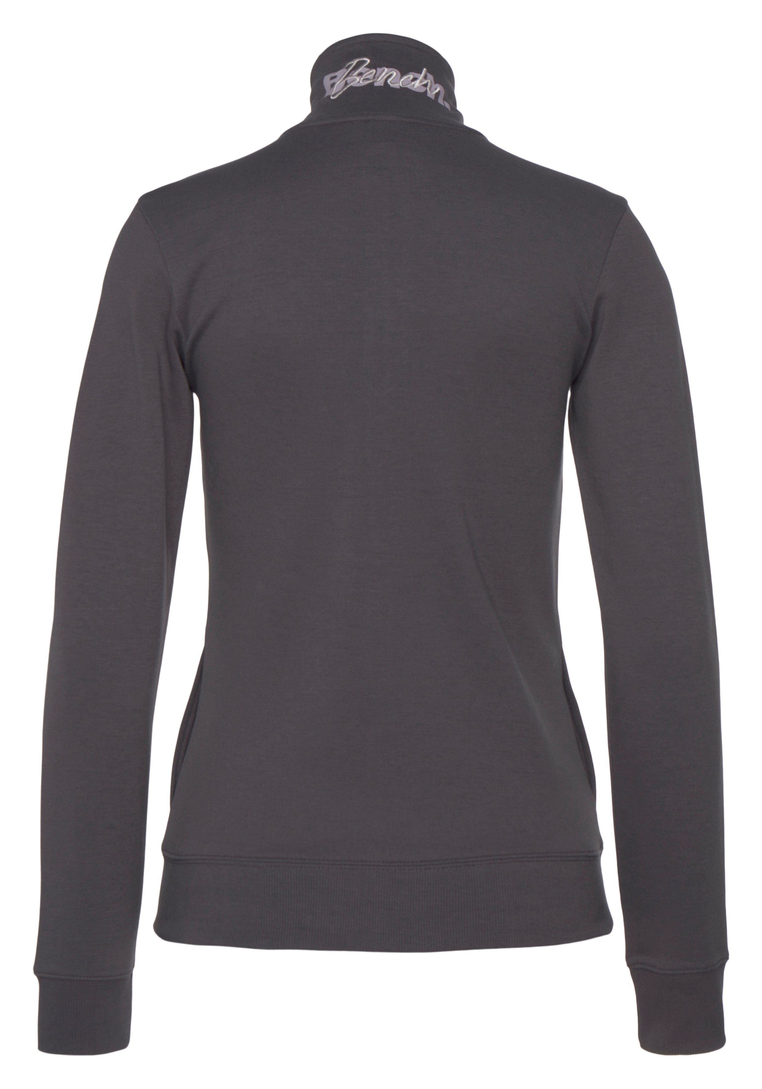 Bench. Loungewear Sweatjacke (1-tlg) mit bestickten Stehkragen, Loungeanzug – Bild 4 von 5