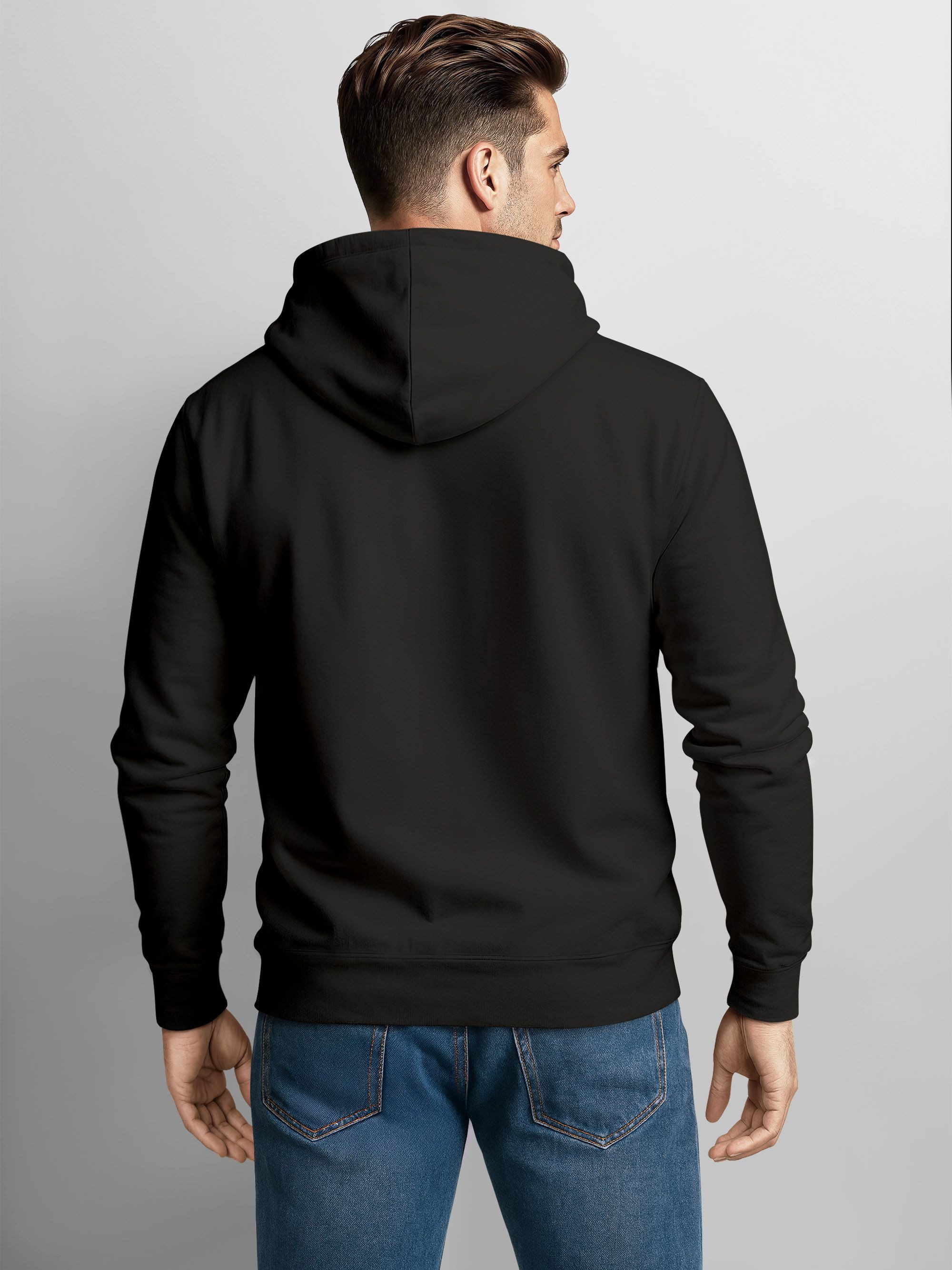 Neverless Hoodie Herren Hoodie Minimal Mountain Kapuzensweatshirt Logo Bergmotiv