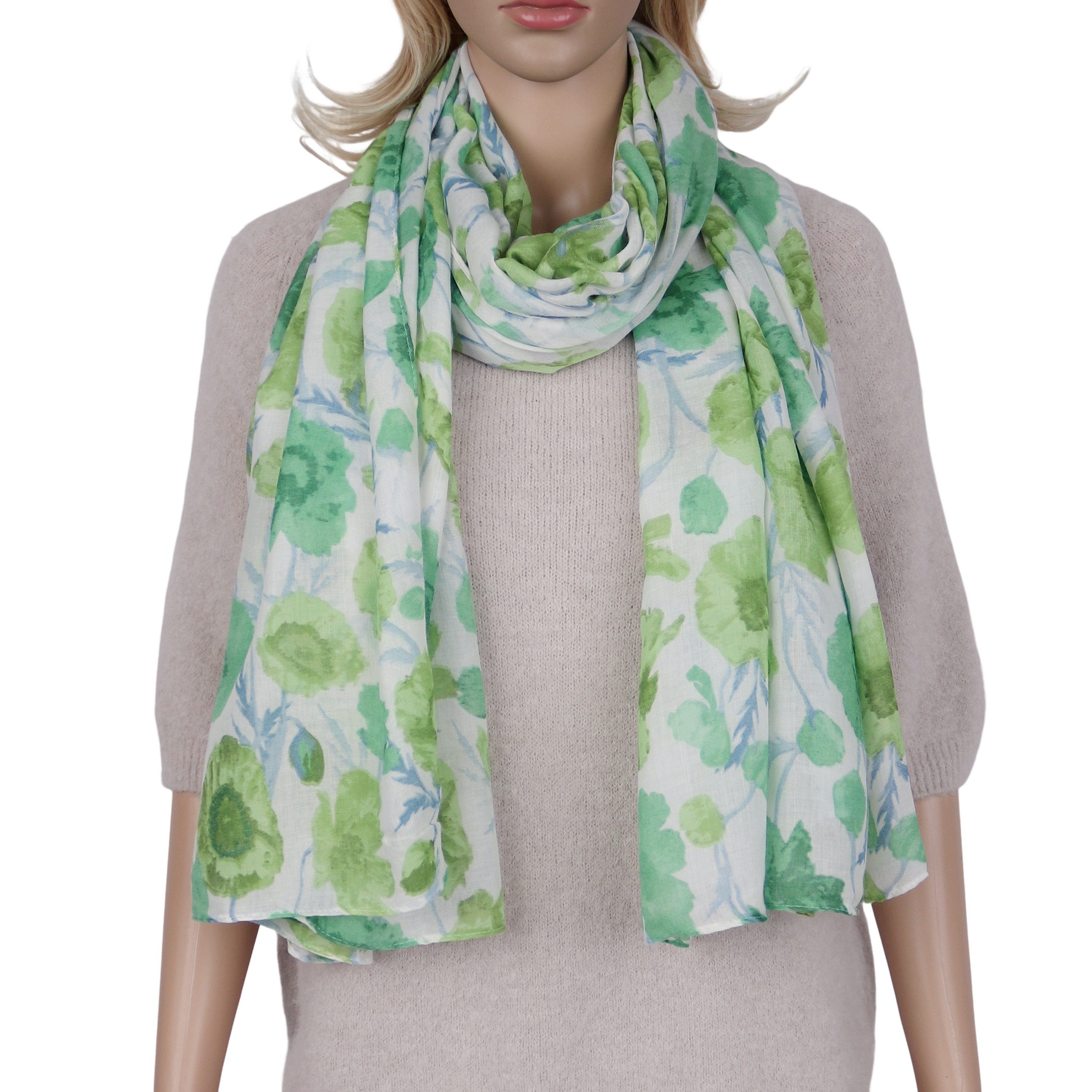 MIRROSI Modeschal Weicher & Leicht Großes Schal, ca.90x180cm, Muster Print, (50% Viskose; 50% Baumwolle mit atemberaubenden Prints, Neue Kollektion Frühling/Sommer 2026), Damen Halstuch Stola ideal für Frühling, Sommer und Herbst