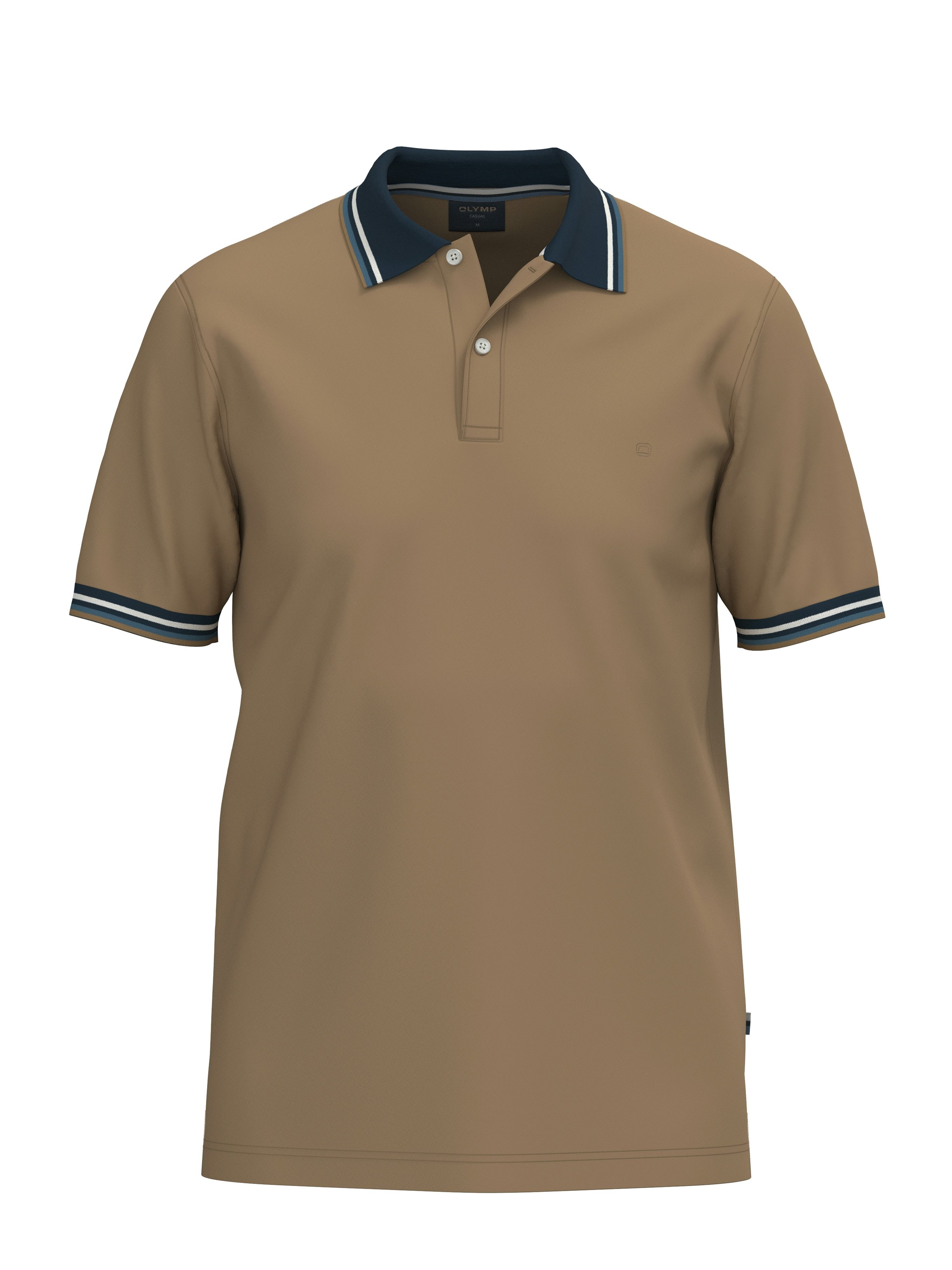 OLYMP Poloshirt Casual farbliche Kontrast-Details