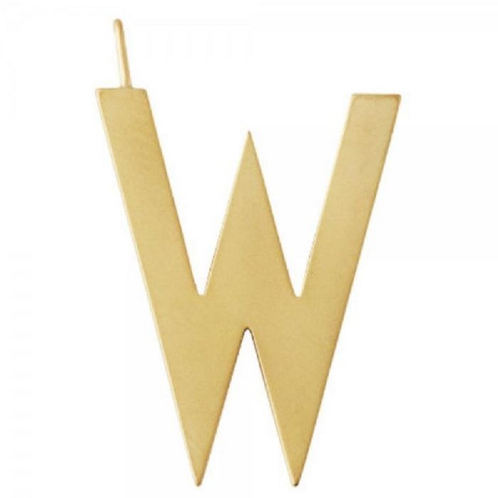 Design Letters Kettenanhänger Anhänger W Gold Matt (30mm)