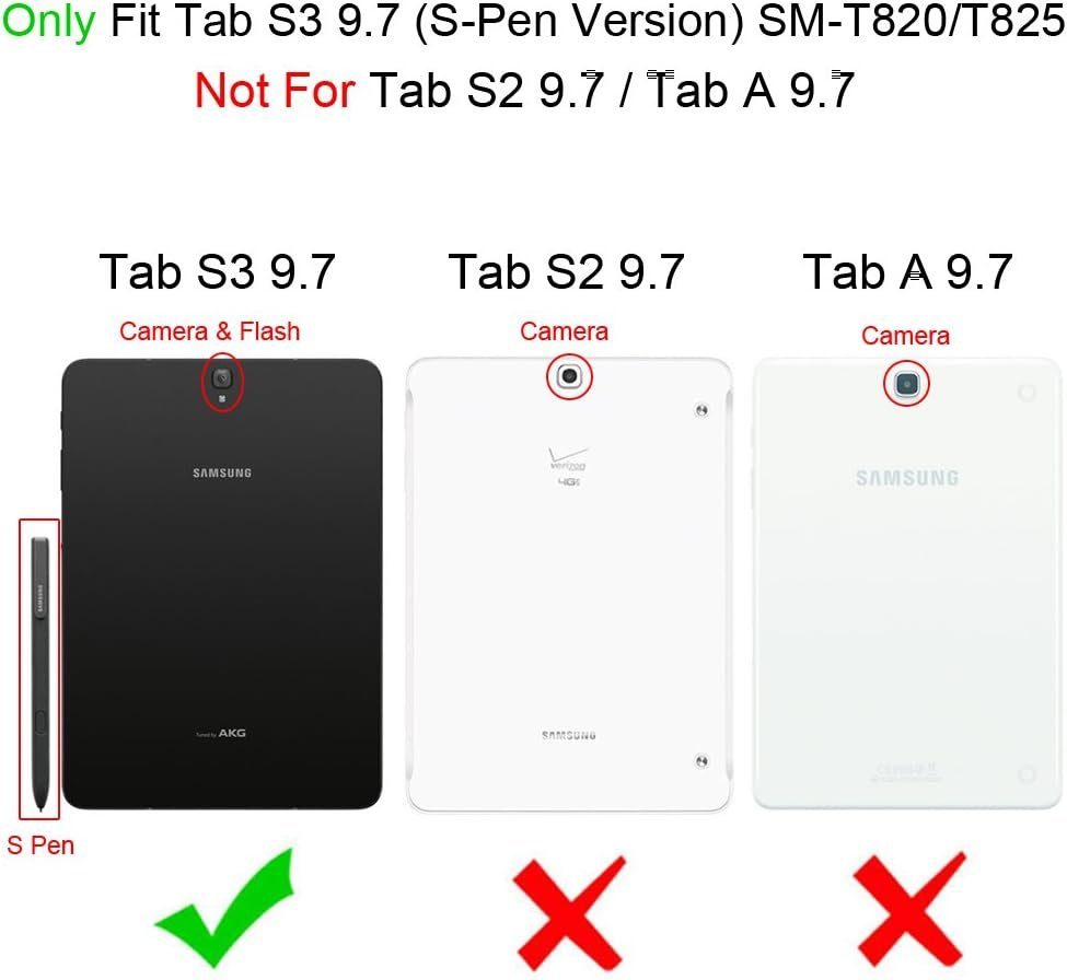 Fintie Tablet-Hülle für Samsung Galaxy Tab S3 T820 / T825 (9,68 Zoll) Tablet-PC, Hülle mit Auto Schlaf/Wach Funktion und eingebautem S Pen Halter