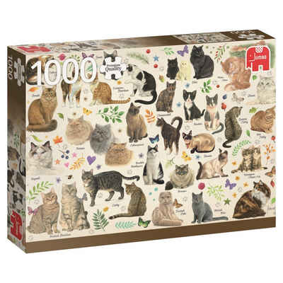 Puzzle Jumbo 18595 Katzenposter 1000 Teile Puzzle, Puzzleteile