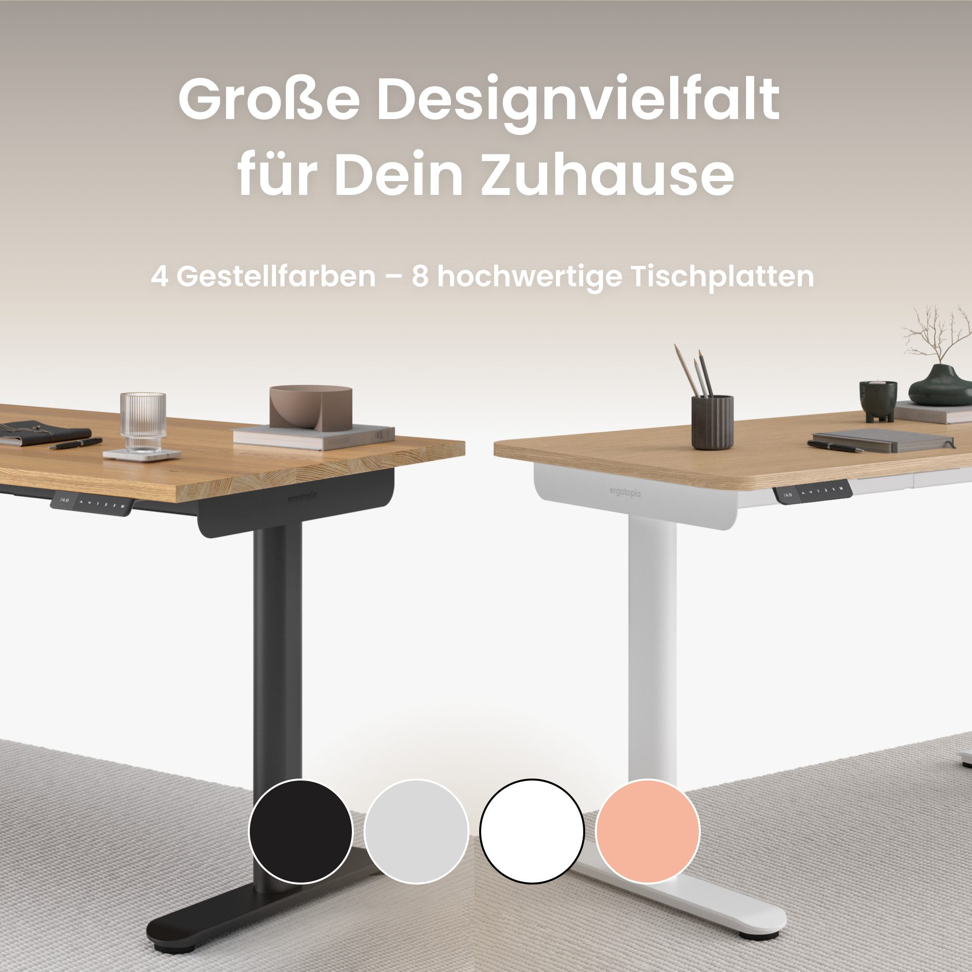 Ergotopia Schreibtisch Desktopia One (elektrisch höhenverstellbarer Schreibtisch)
