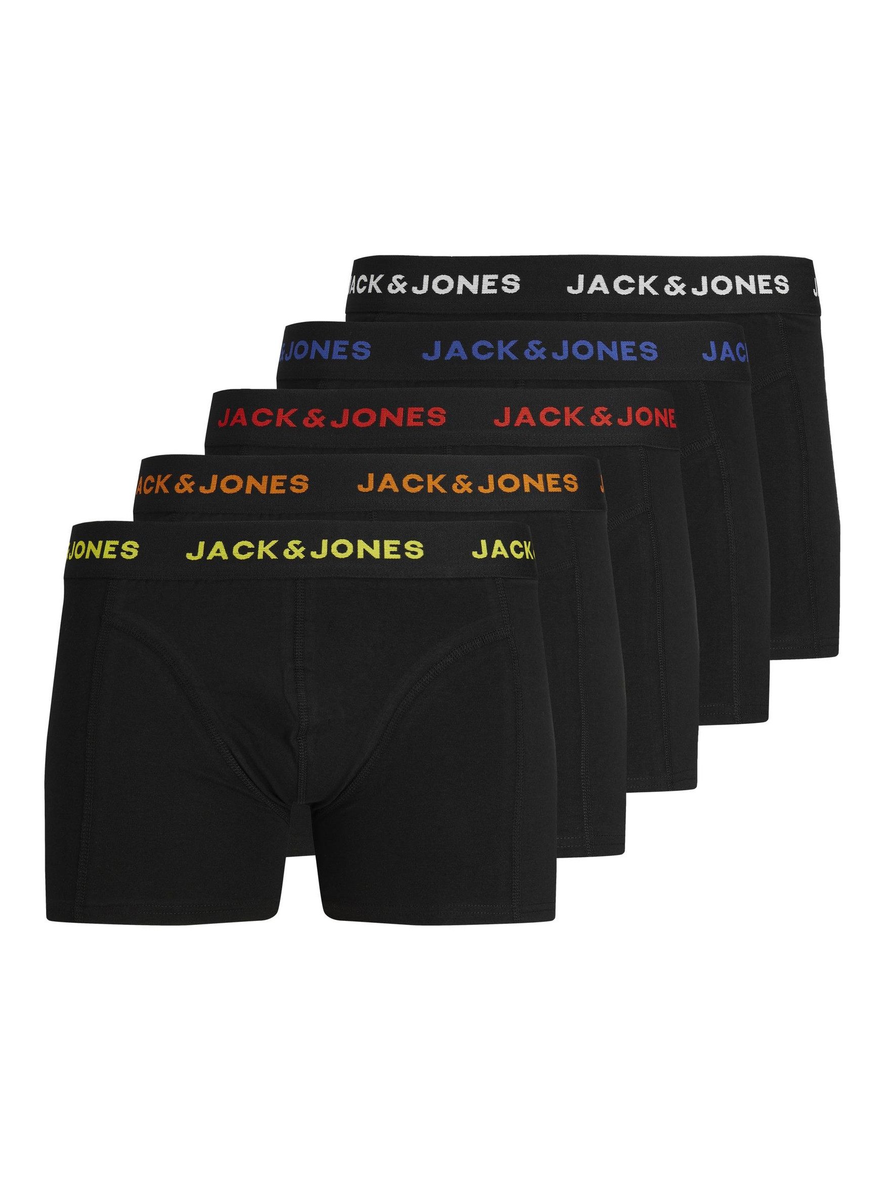 Jack & Jones Boxershorts Boxershorts 5er-Pack Basic Set Trunks Unterhosen JACBLACK (5-St) 6951 in Schwarz