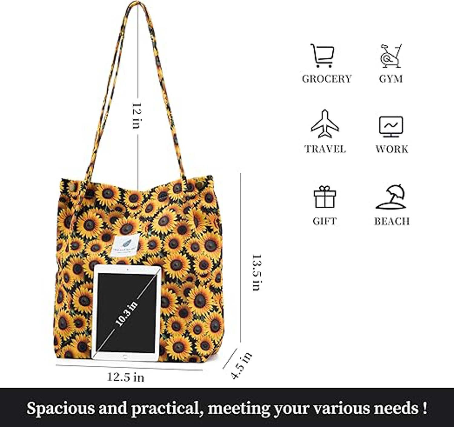 Coonoor Schultertasche Damen Grosse Kapazität Canvas günstig online kaufen