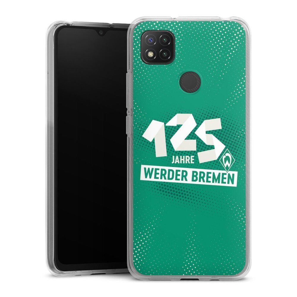 DeinDesign Handyhülle 125 Jahre Werder Bremen Offizielles Lizenzprodukt, Xiaomi Redmi 9C Silikon Hülle Bumper Case Handy Schutzhülle