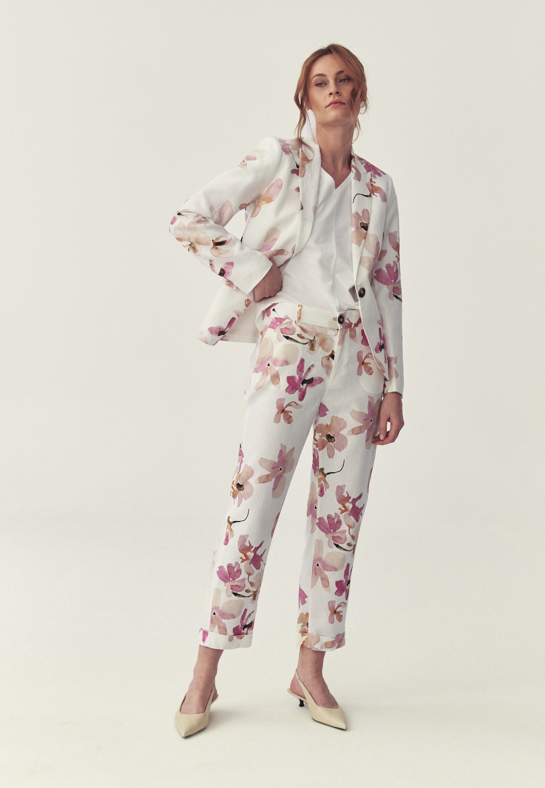 TATUUM Longblazer Blumenleinenjacke - Remala 5