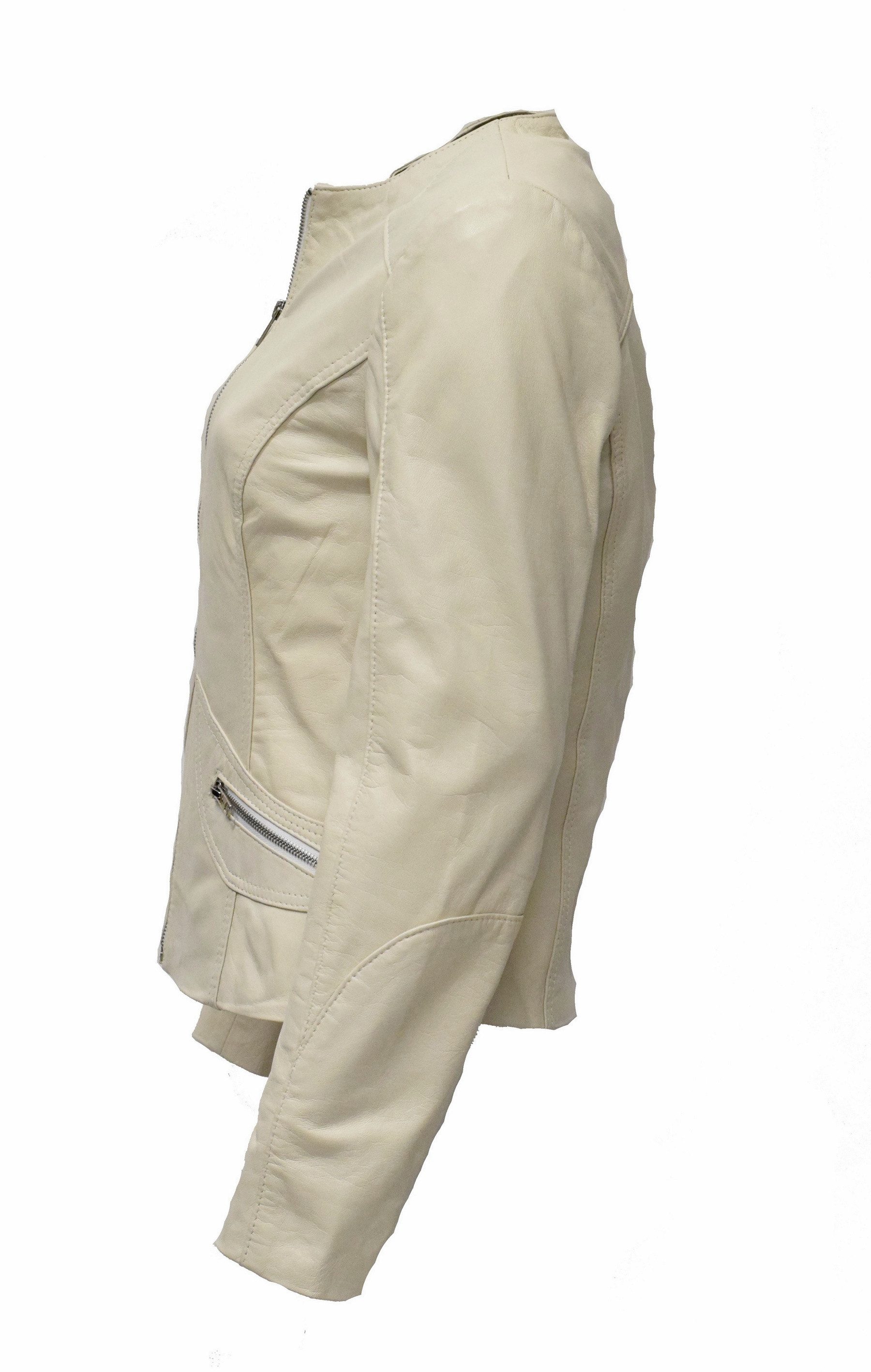 Zimmert Leather Lederjacke Bea (1-St) kragenlos, günstig online kaufen