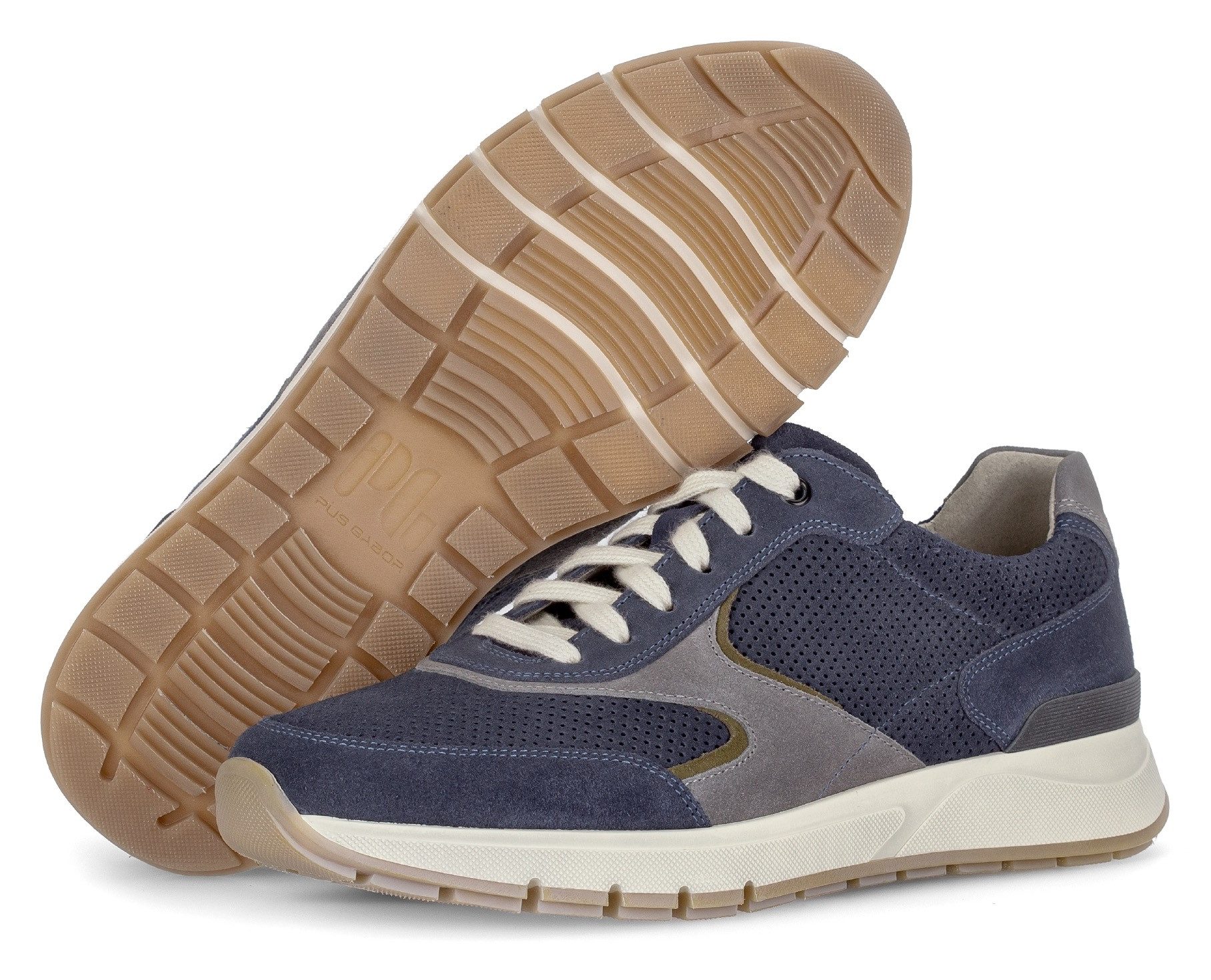 Pius Gabor Keilsneaker, Freizeitschuh, Halbschuh, Schnürschuh mit Kontrastbesätzen, G-Weite