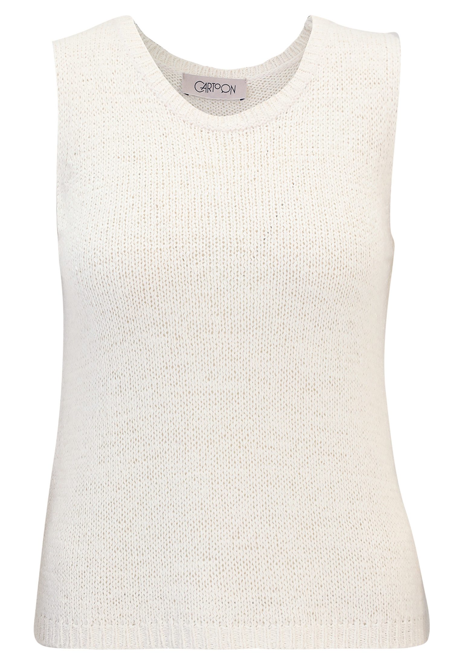 Cartoon Stricktop "Cartoon Damen Strick-Top mit Rundhalsausschnitt" Rippbün günstig online kaufen