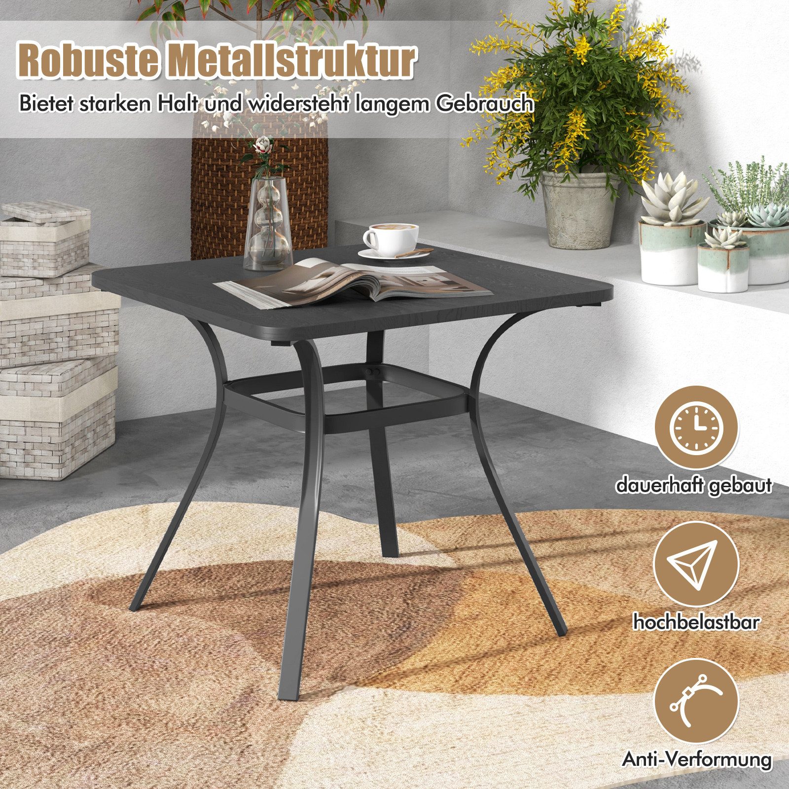COSTWAY Gartentisch