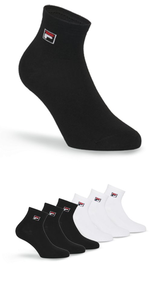 Fila Kurzsocken UNISEX QUARTER PLAIN SOCKS (6-Paar) mit Logo-Schriftzug günstig online kaufen