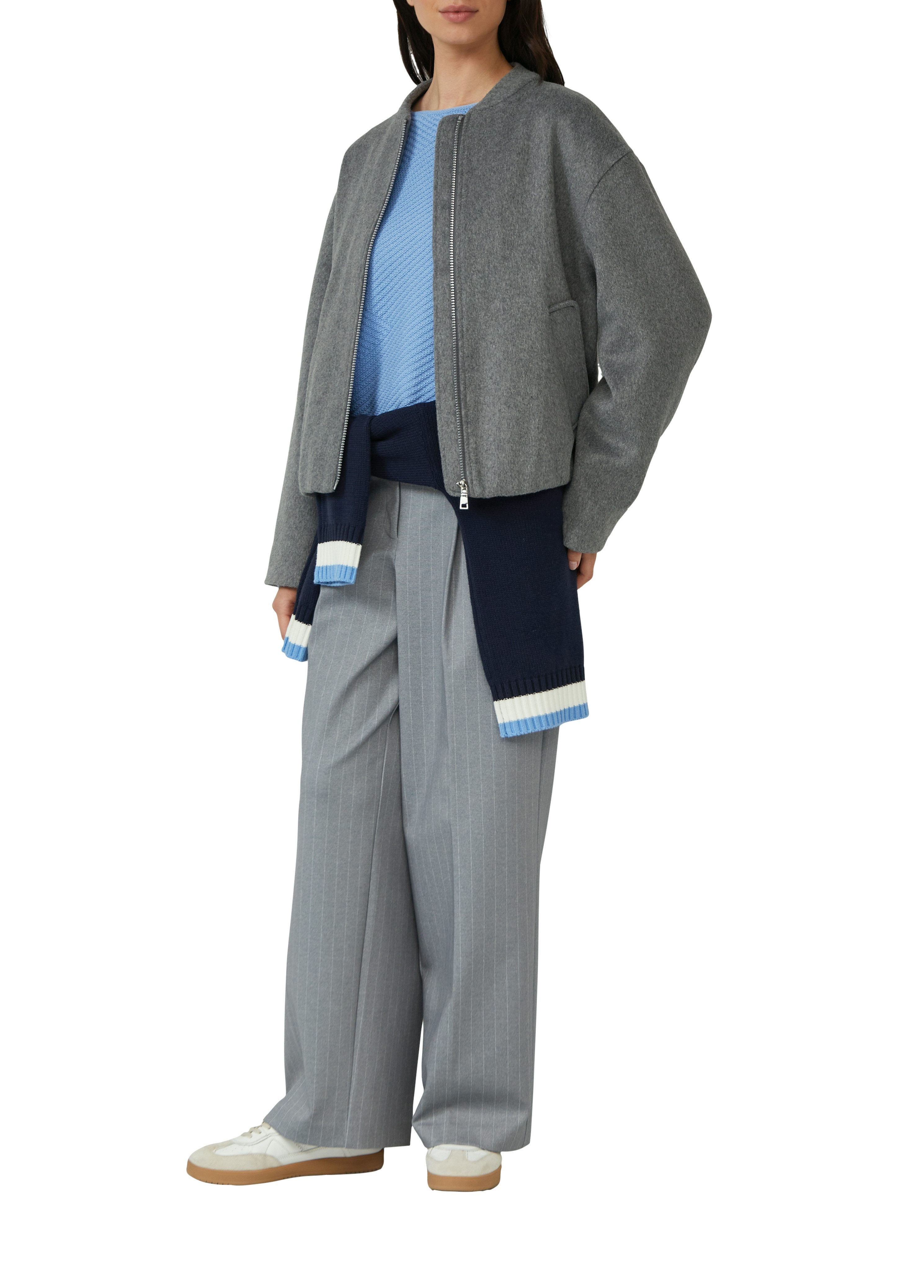 s.Oliver Strickpullover mit Strick-Muster und Rundhals günstig online kaufen