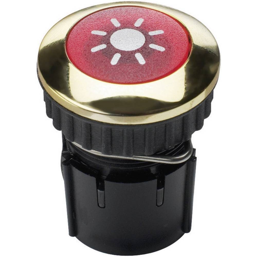 GROTHE Türklingelknopf Klingeltaster beleuchtet Messing veret 63042, beleuchtet