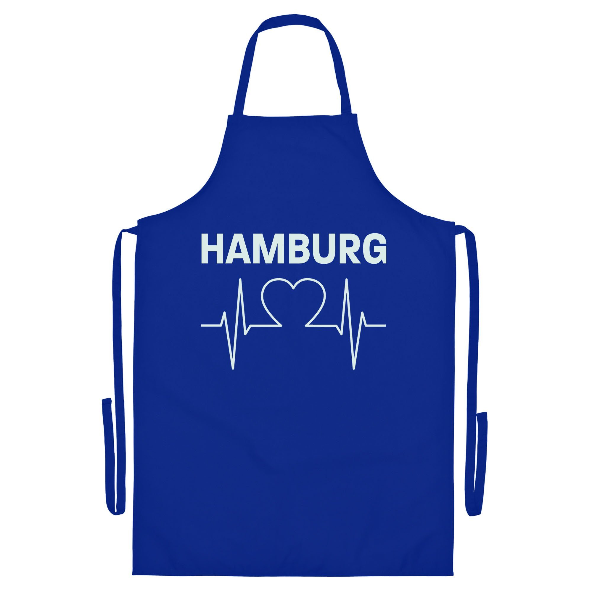 multifanshop Grillschürze Hamburg - Herzschlag - Schürze
