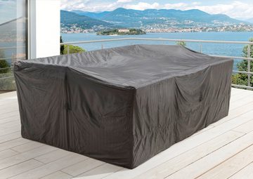 Destiny Gartenlounge-Set SANTA PONSA DE LUXE, (20-tlg), Ecklounge, 1 Tisch 140x80x66 cm, 1 Bank, 1 Hocker, inkl. Auflagen