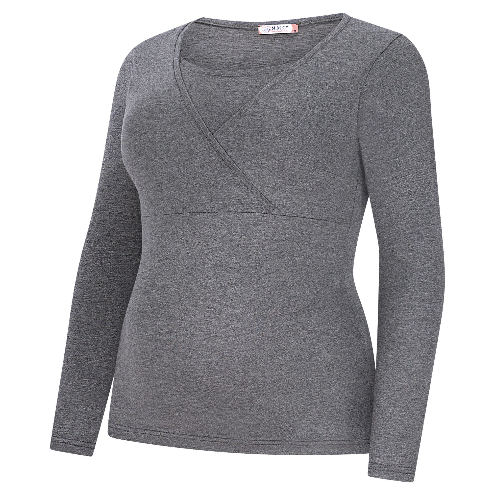 M.M.C. Stillshirt Langarm Umstandsshirt 3er Set Stillmode (3-tlg) Umstandsmode