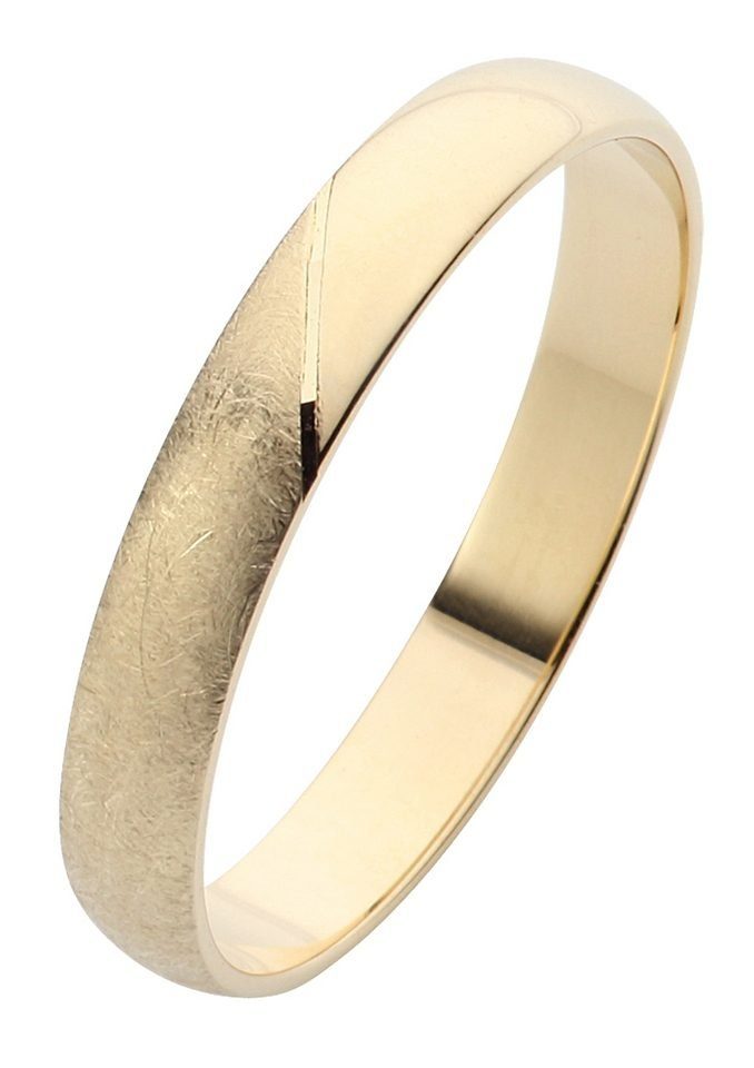 Firetti Trauring Schmuck Geschenk Gold 375 Hochzeit Ehering Trauring "LIEBE", Made in Germany, wahlweise mit oder ohne Brillant