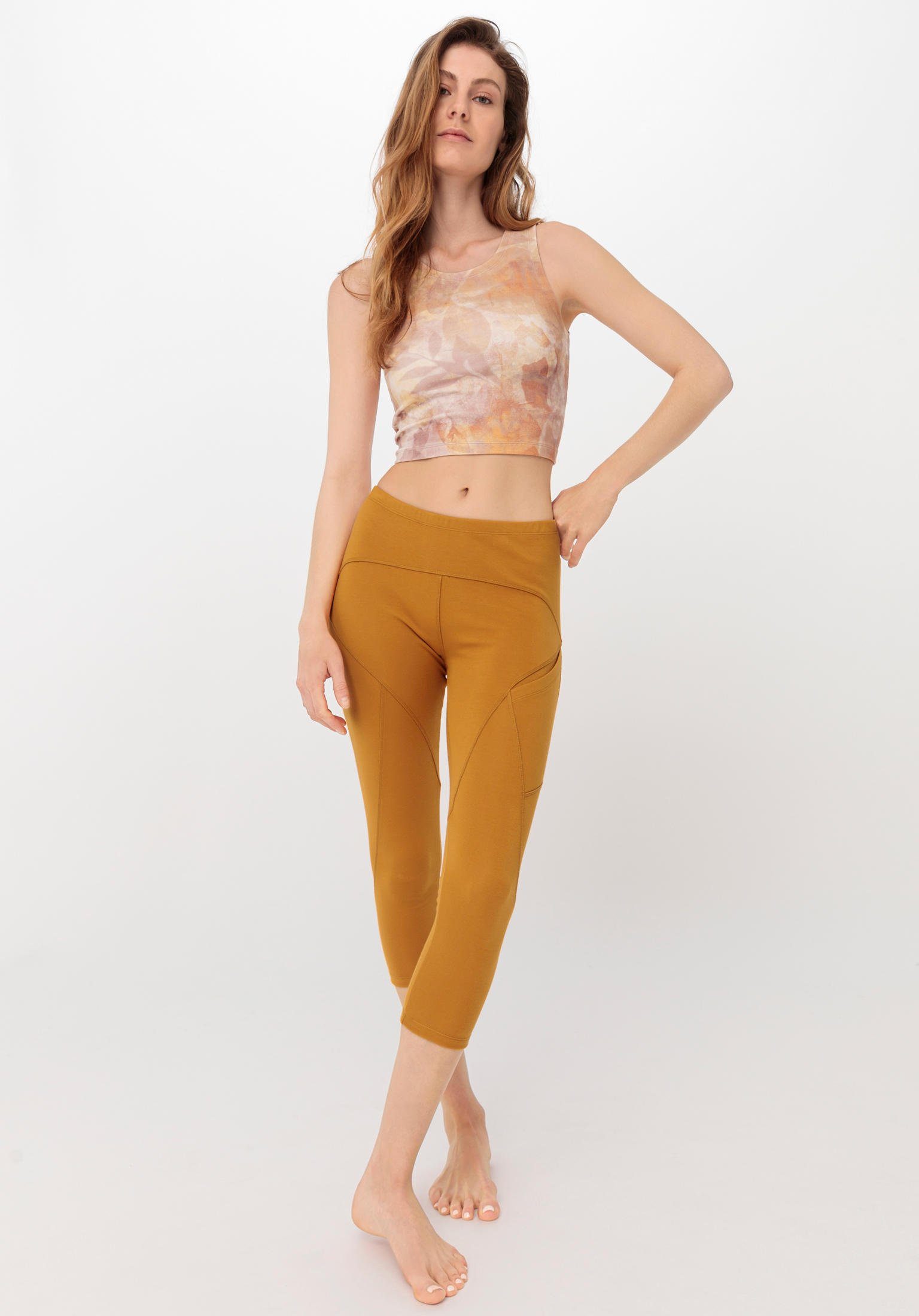 Hessnatur Leggings aus TENCEL™ Modal mandarine (1-tlg)