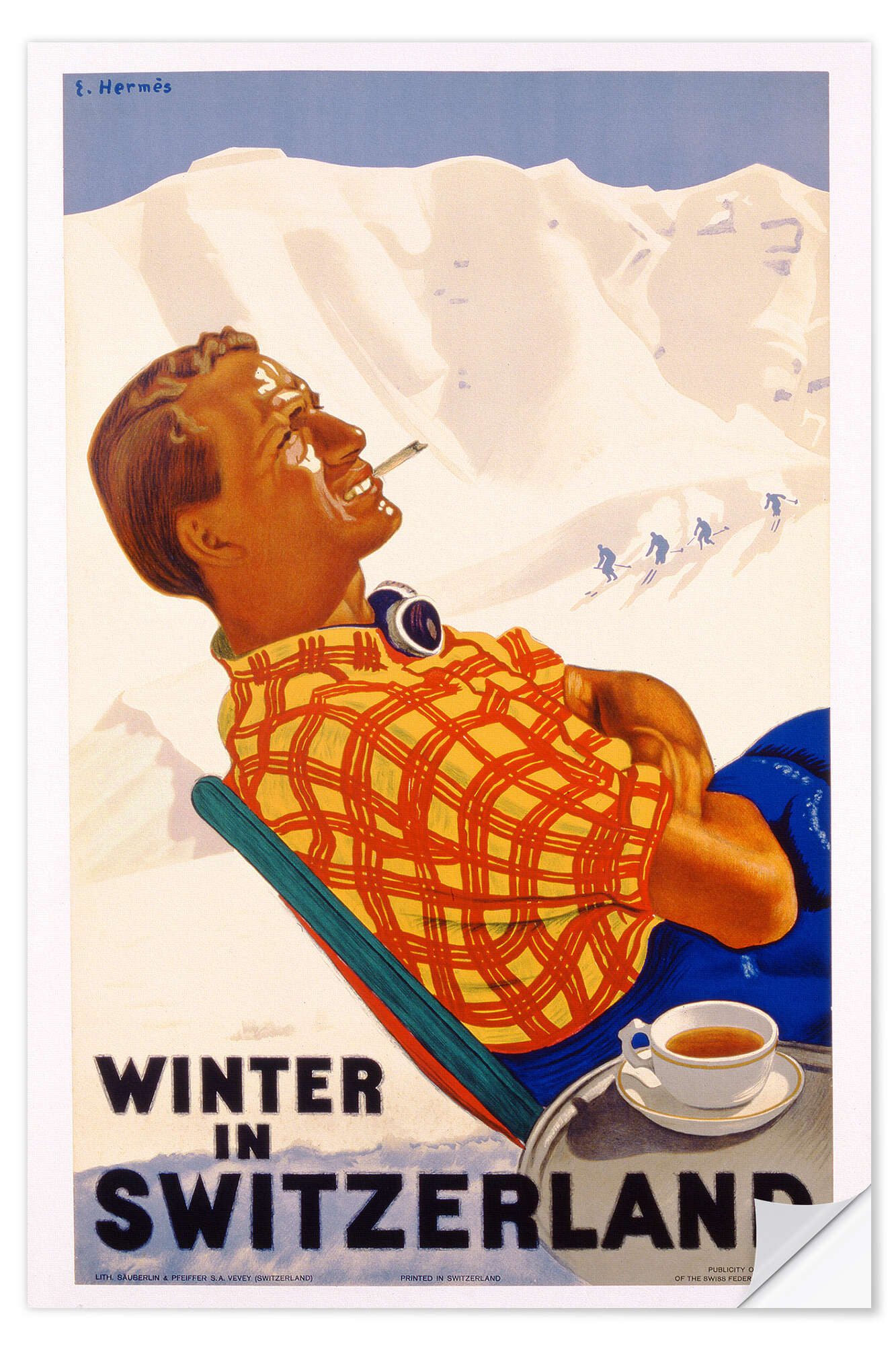 Wandfolie Vintage Ski Collection
