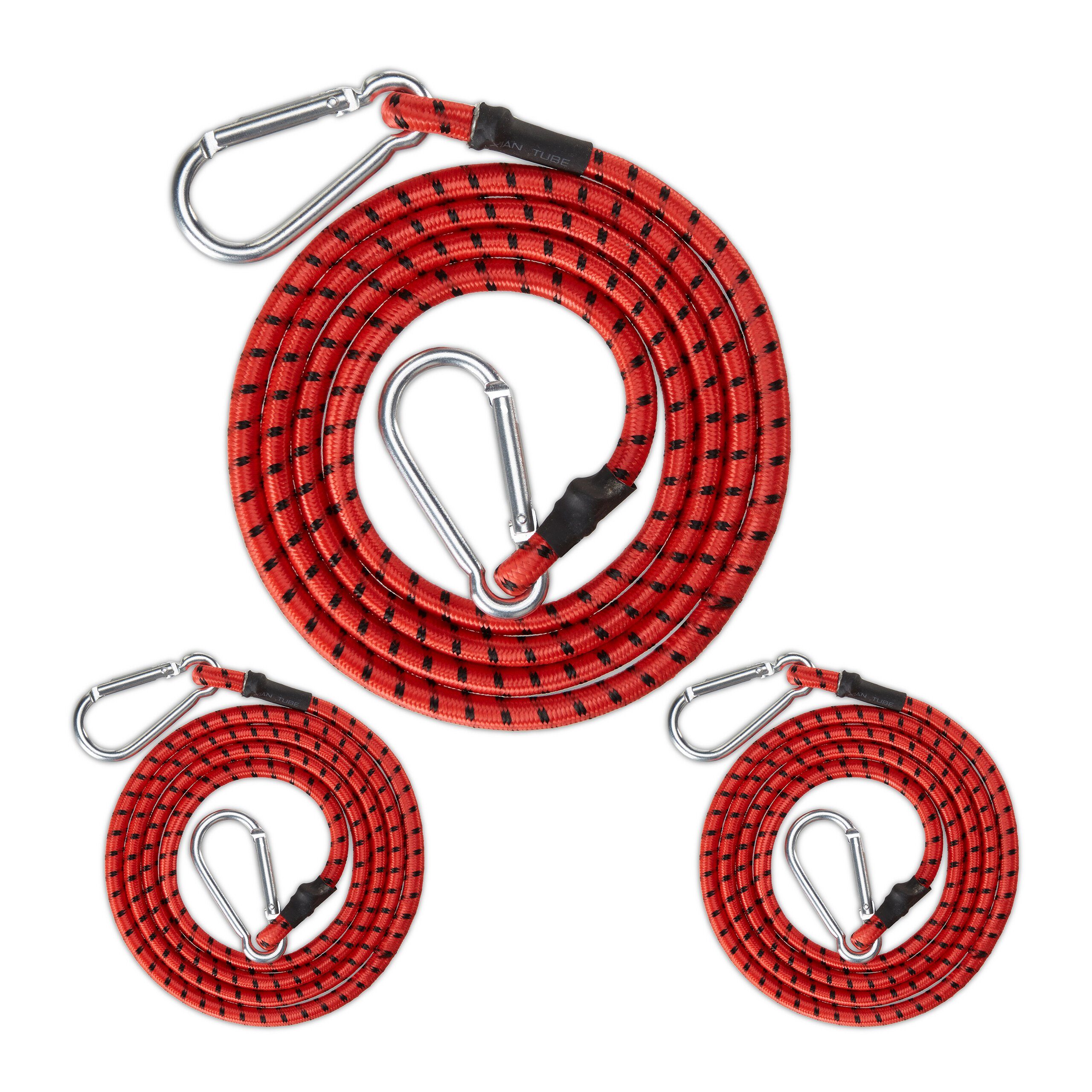 Spanngurt Spanngummi 3er Set mit Karabiner