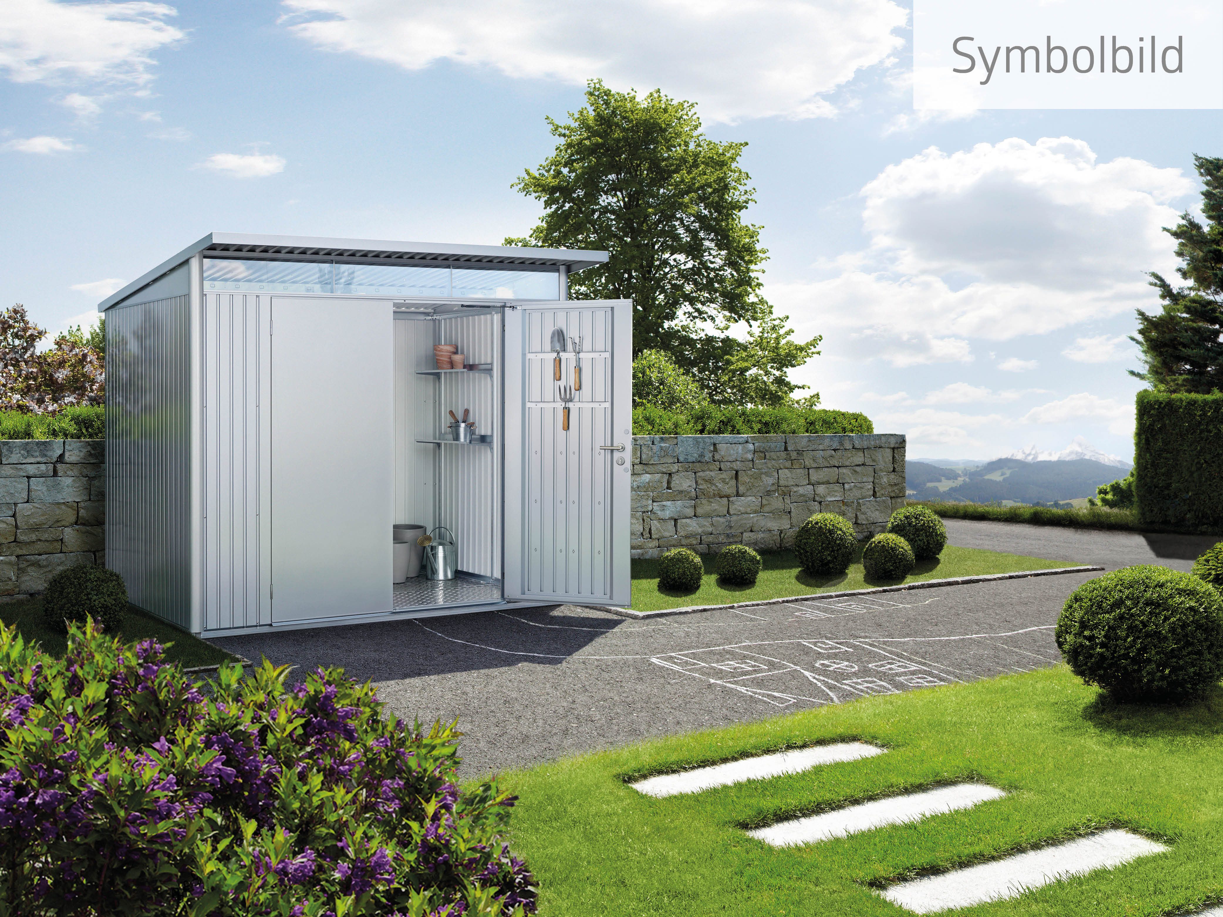 Biohort Gerätehaus AvantGarde, Gr. A7, BxT: 260x300 cm, verschiedene Farben mit Doppeltür