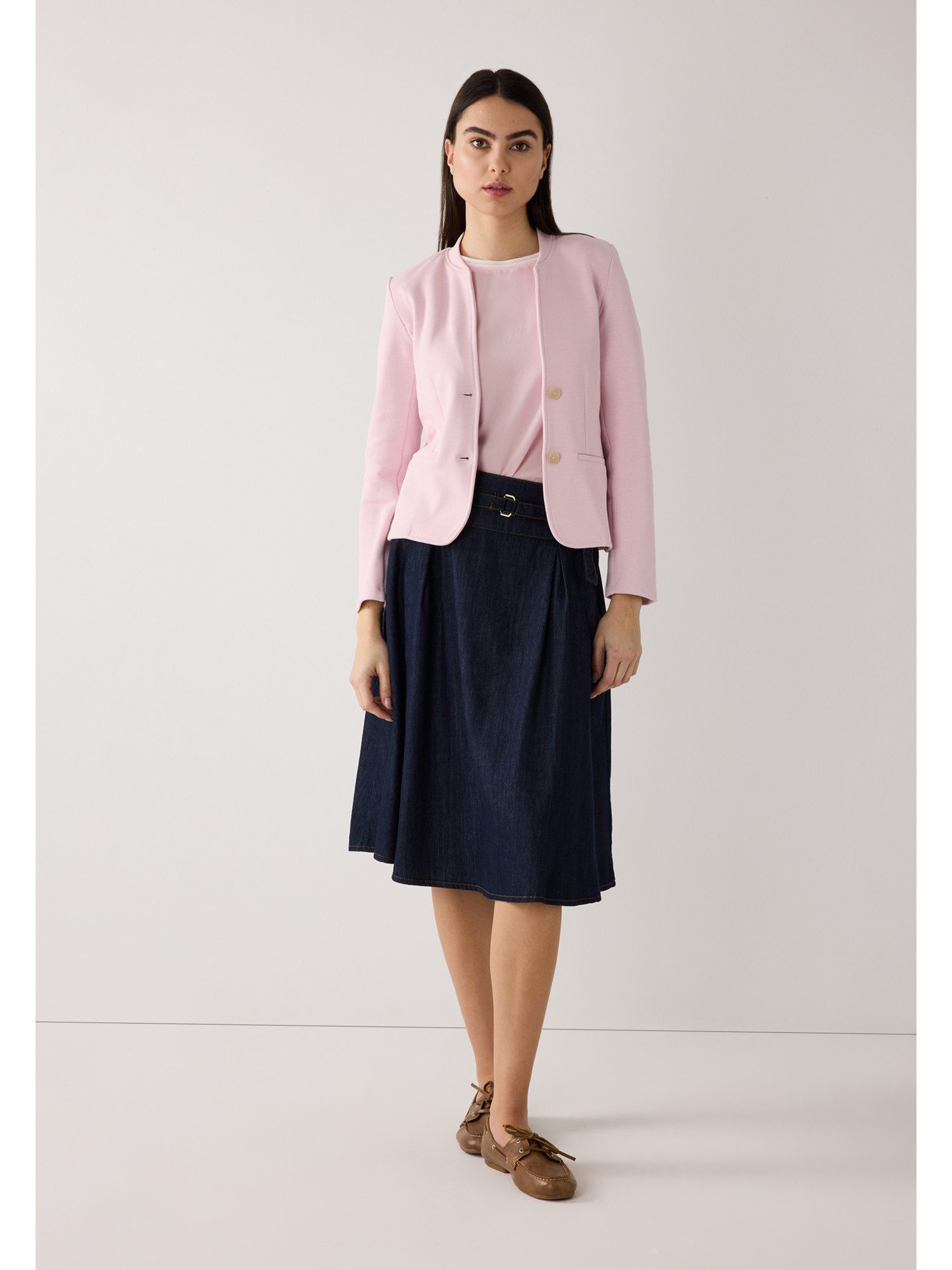 MORE&MORE Jerseyblazer leicht taillierter Stretchblazer günstig online kaufen