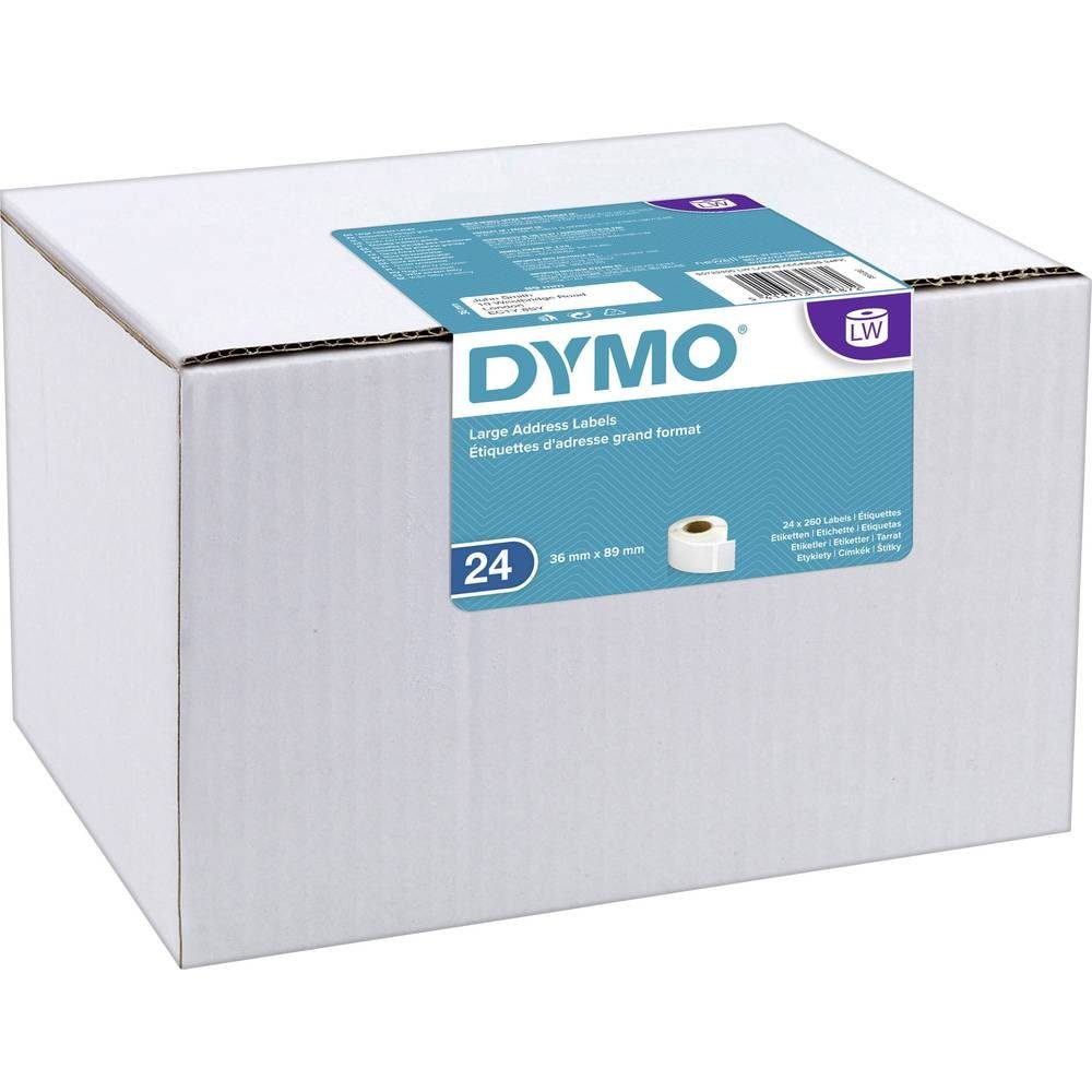 DYMO Etiketten Rollenetiketten,89 mm x 36 mm, permanent S0722390